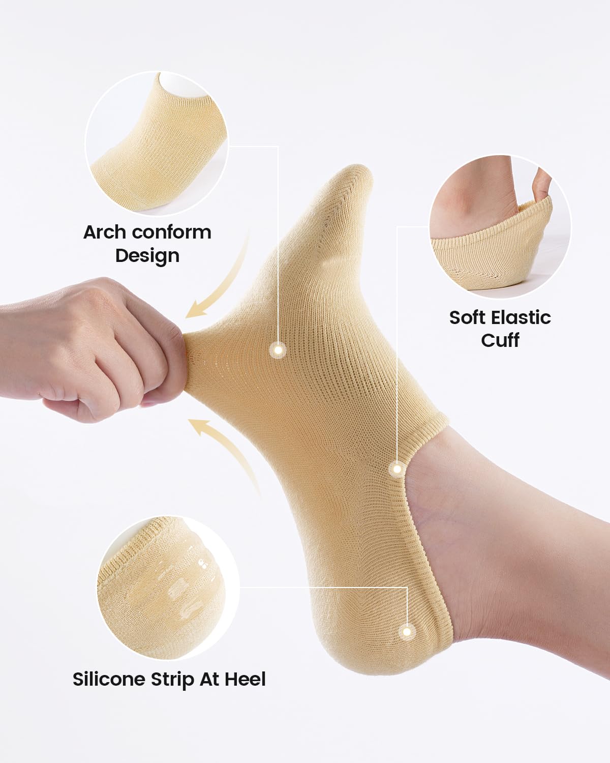 IDEGG No Show Socks Womens and Men Low Cut Ankle Short Anti-slid Athletic Running Novelty Casual Invisible Liner Socks