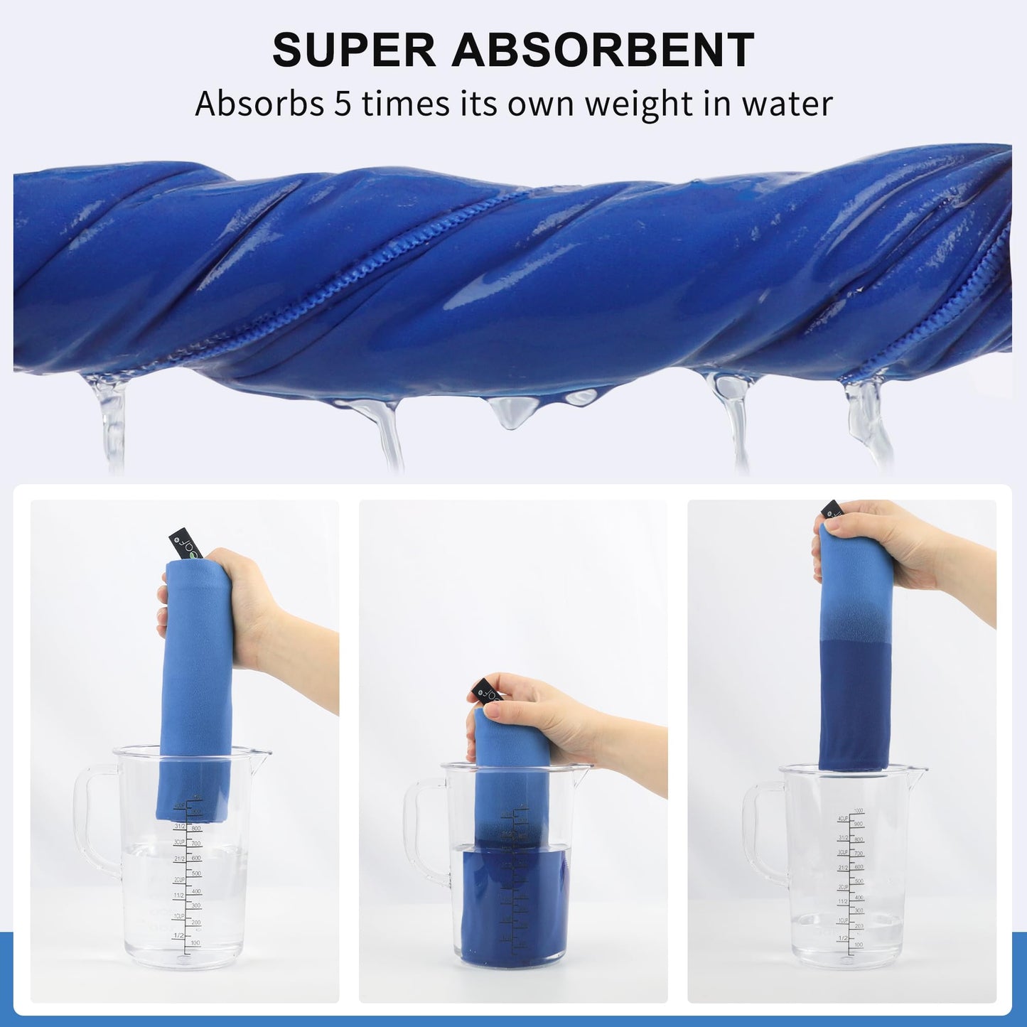 Rainleaf Microfiber Towel Perfect Travel & Gym & Camping Towel. Quick Dry - Super Absorbent - Ultra Compact - Lightweight. Suitable for Trip, Beach, Shower, Backpacking, Pool