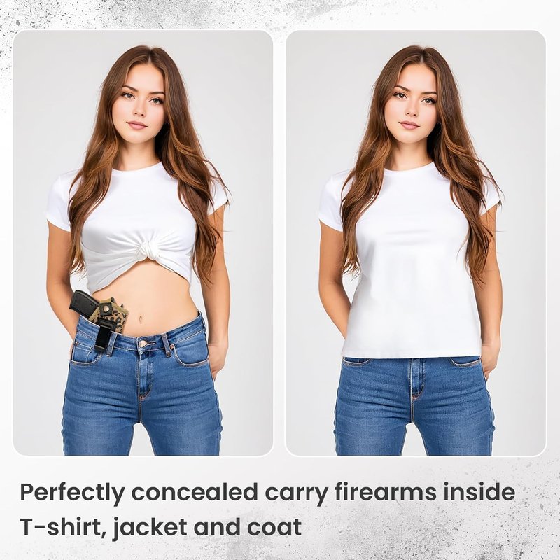 Concealed Carry Gun Holster for Women - Universal IWB 9mm & .380 Pistol Holster | Fits Glock 17, 19, 42, 43, 43X