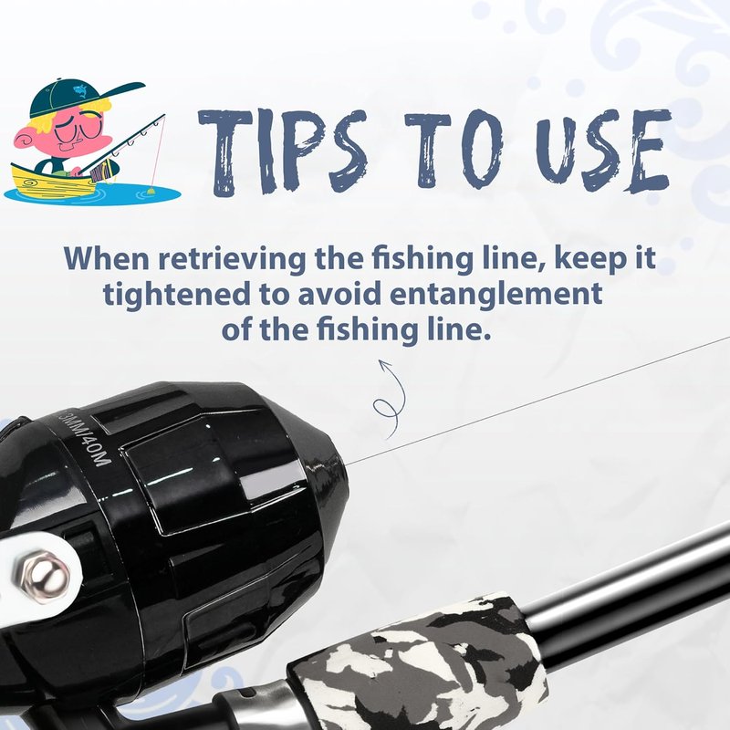 Kids Fishing Pole - Portable Telescopic Fishing Rod & Reel Combo Kit with Tackle Box & Net | Ideal for Boys & Girls