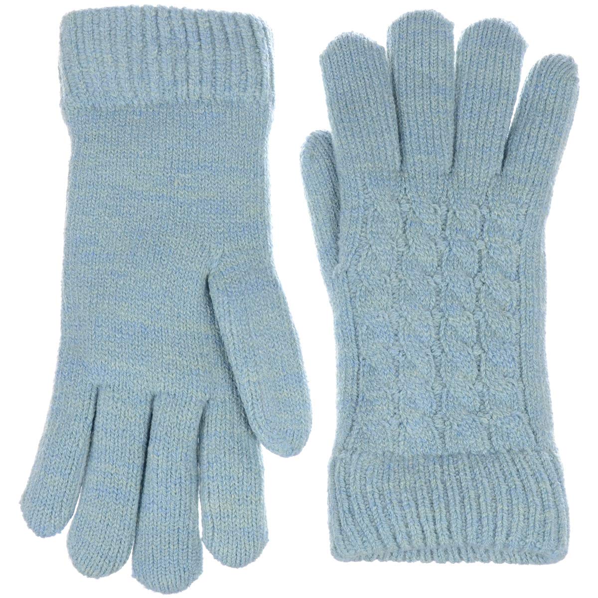 Be Your Own Style BYOS Women’s Winter Classic Cable Warm Plush Fleece Lined Knit Gloves, Many Styles