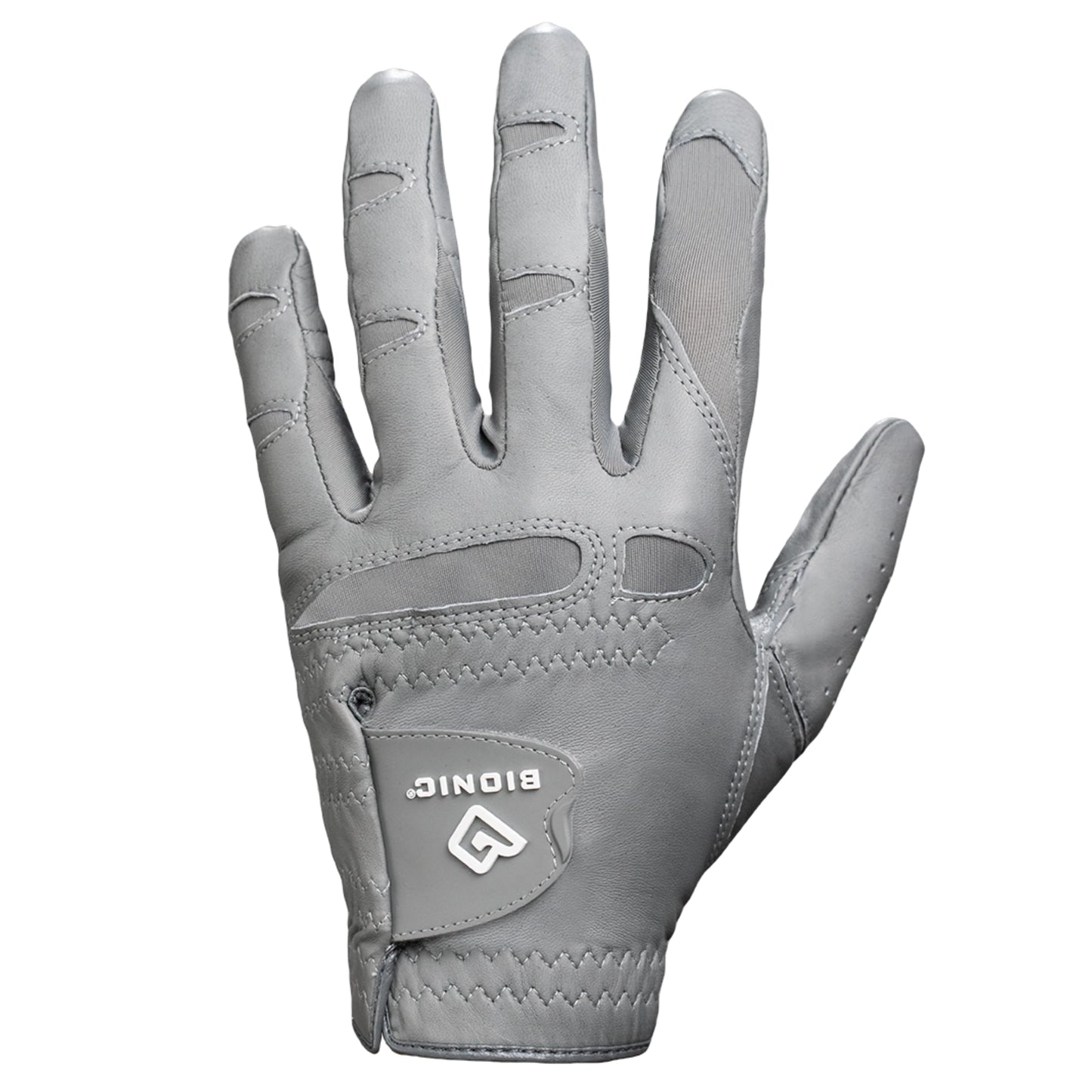 Bionic Men's StableGrip with NaturalFit 2.0 Golf Glove with Dual Expansion Thumb for Best Fit - Premium Cabretta Leather… (Gray, XXX-Large, Right)