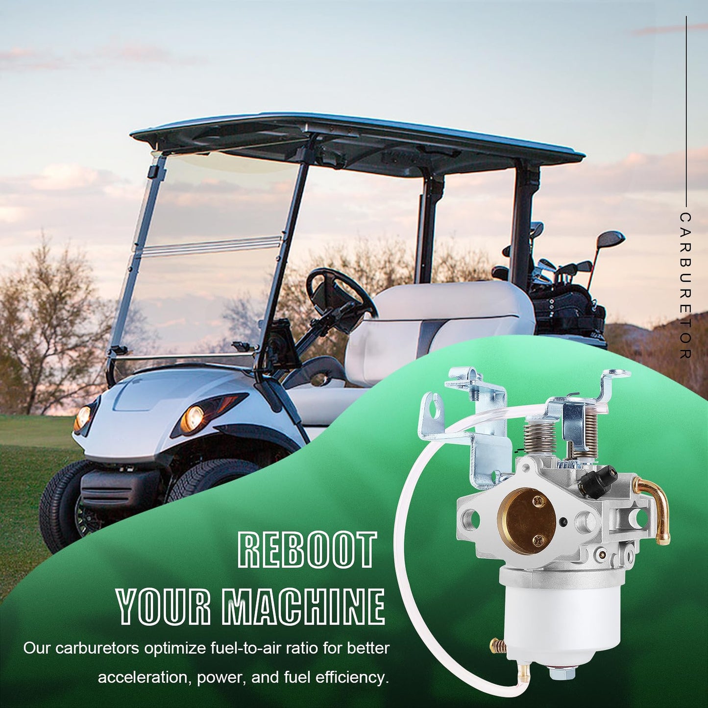 QAZAKY G29 Carburetor Compatible with Yamaha Golf Cart G22 G23 G24 G25 G26 G27 4-cycle Engine Gas Club Car 2003-Present JR6-14101-00 JR6-14101-01 JR6-14101-02 13351 17560 520-185