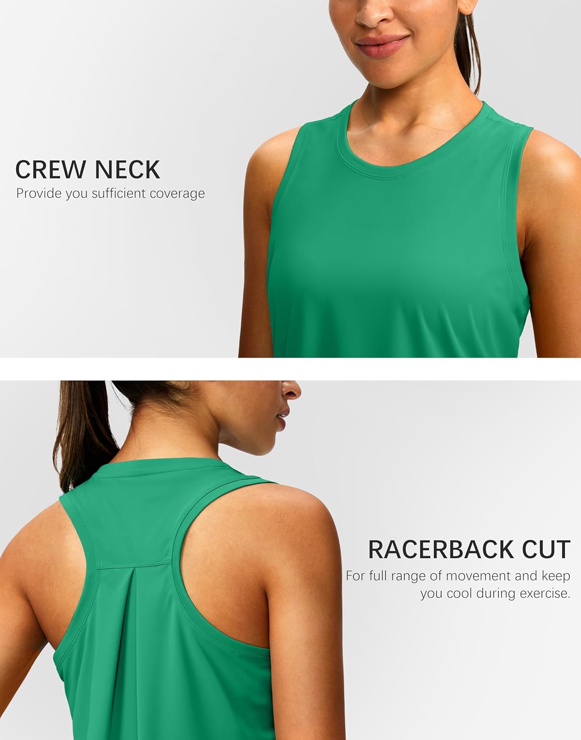 Women's Workout Tops - Racerback Athletic Tank for Yoga & Gym | Sleeveless Loose Fit