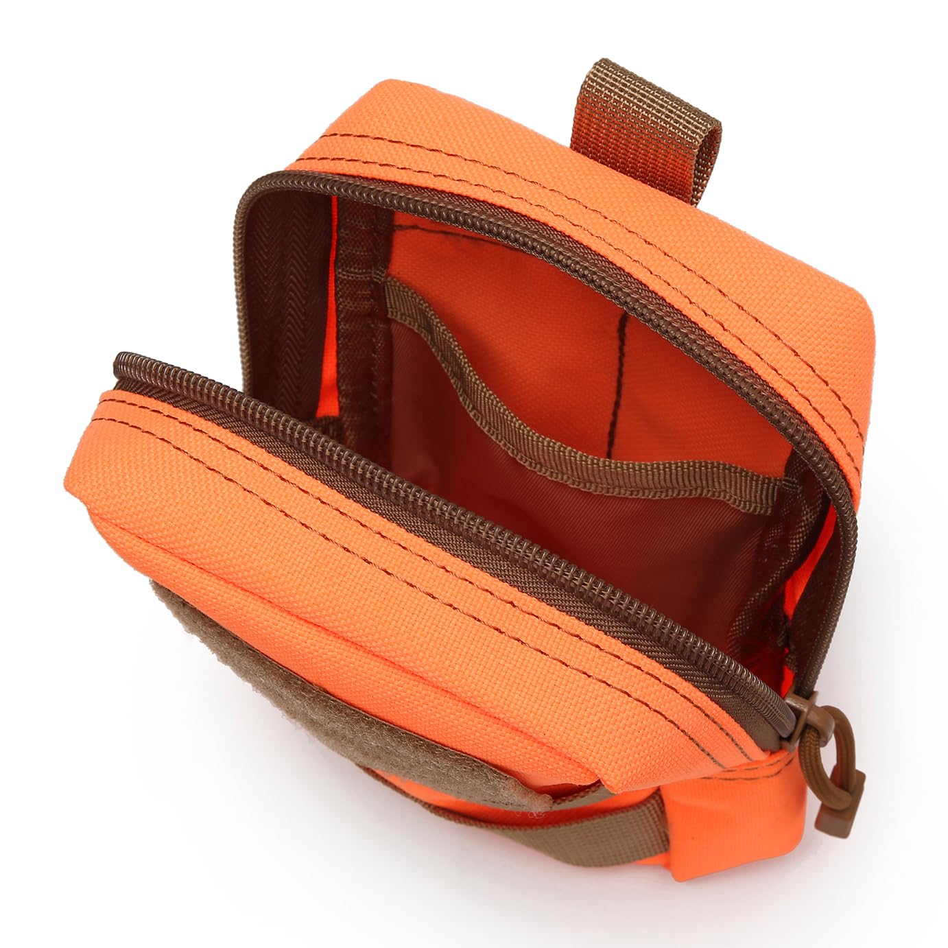 2 Pack Molle Pouches - Tactical Compact Water-Resistant EDC Pouch (Orange)