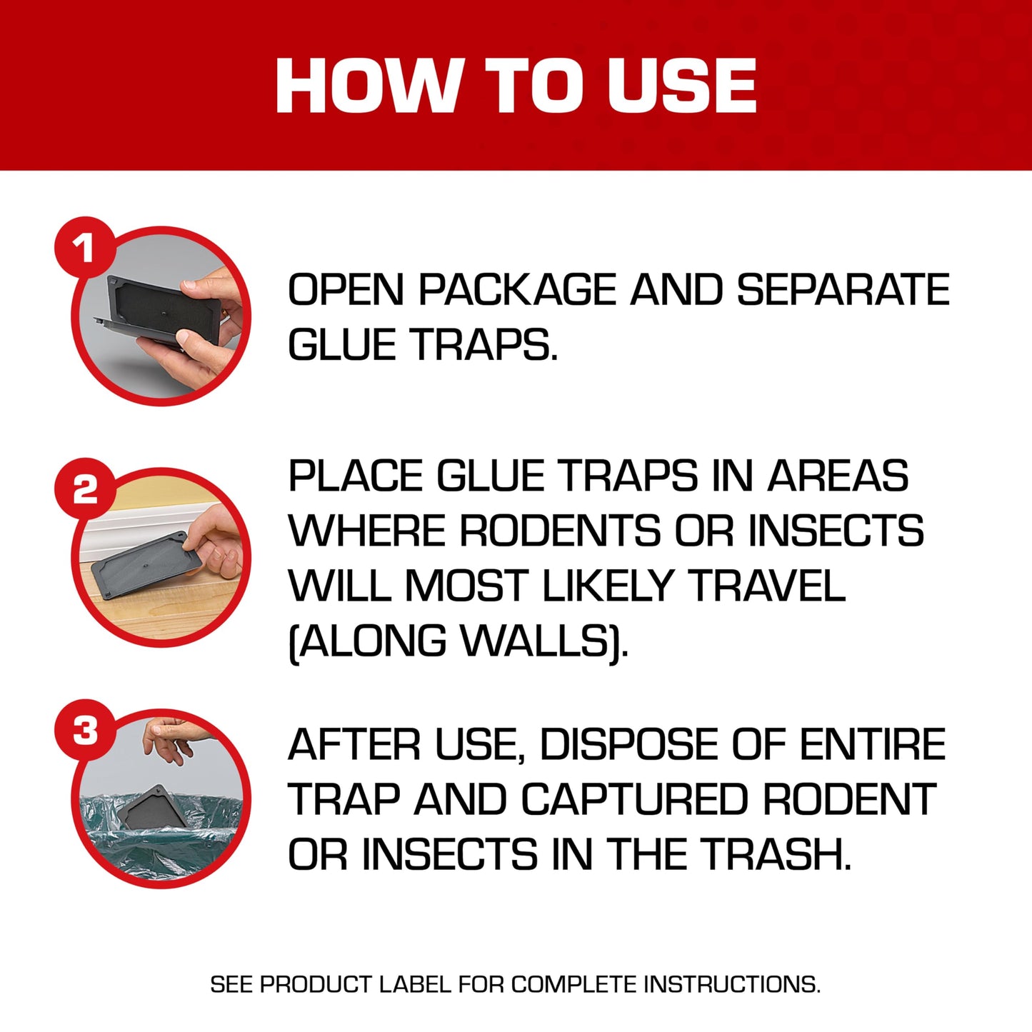 Tomcat Glue Traps Mouse Size with Eugenol for Enhanced Stickiness, 6 Traps