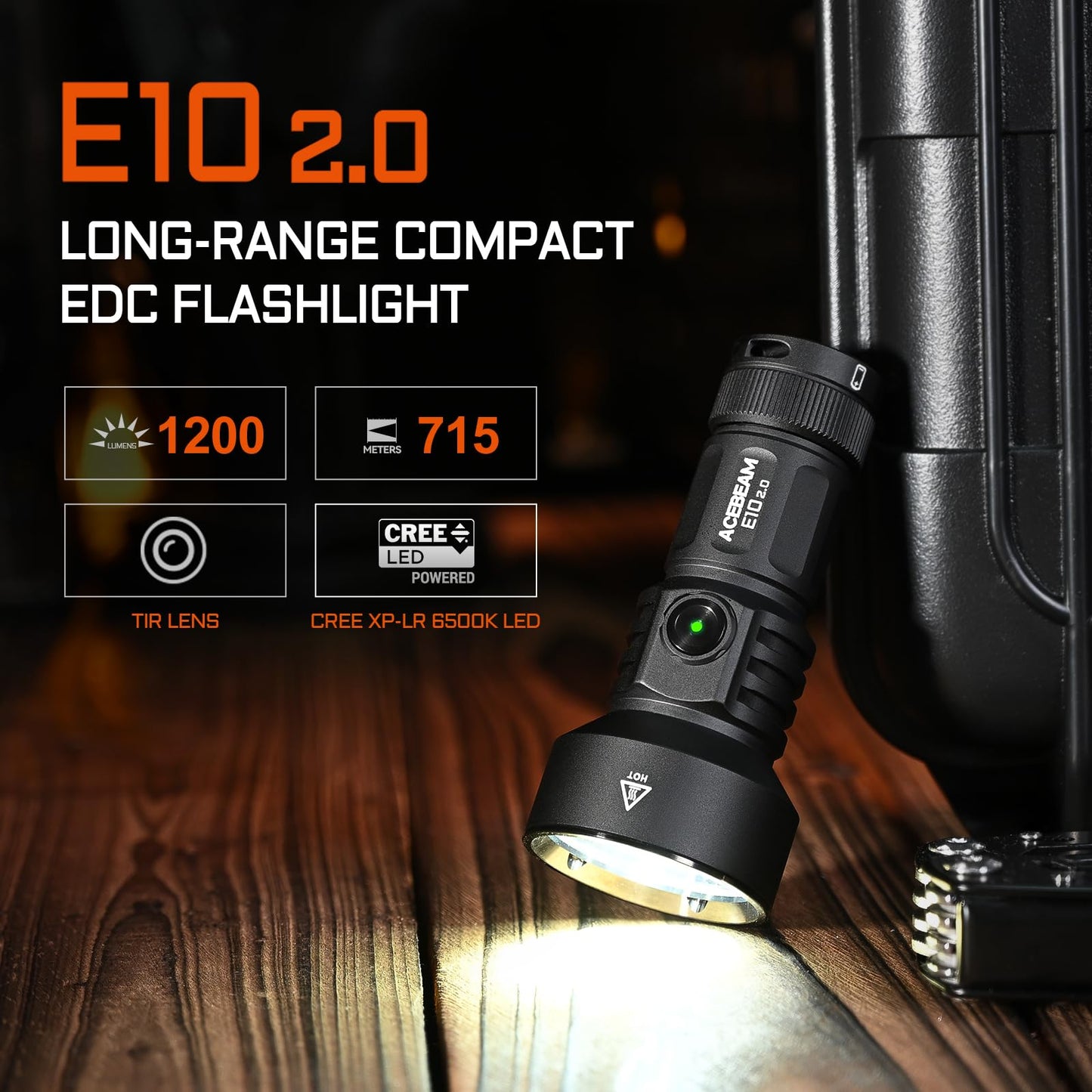ACEBEAM E10 Longest-Range Pocket EDC Flashlight 715 Meters, 1200 High Lumens Rechargeable LED Flashlight with Magnetic Base, Super Bright Small Mini Flashlight for Home, Camping, Working(Teal)