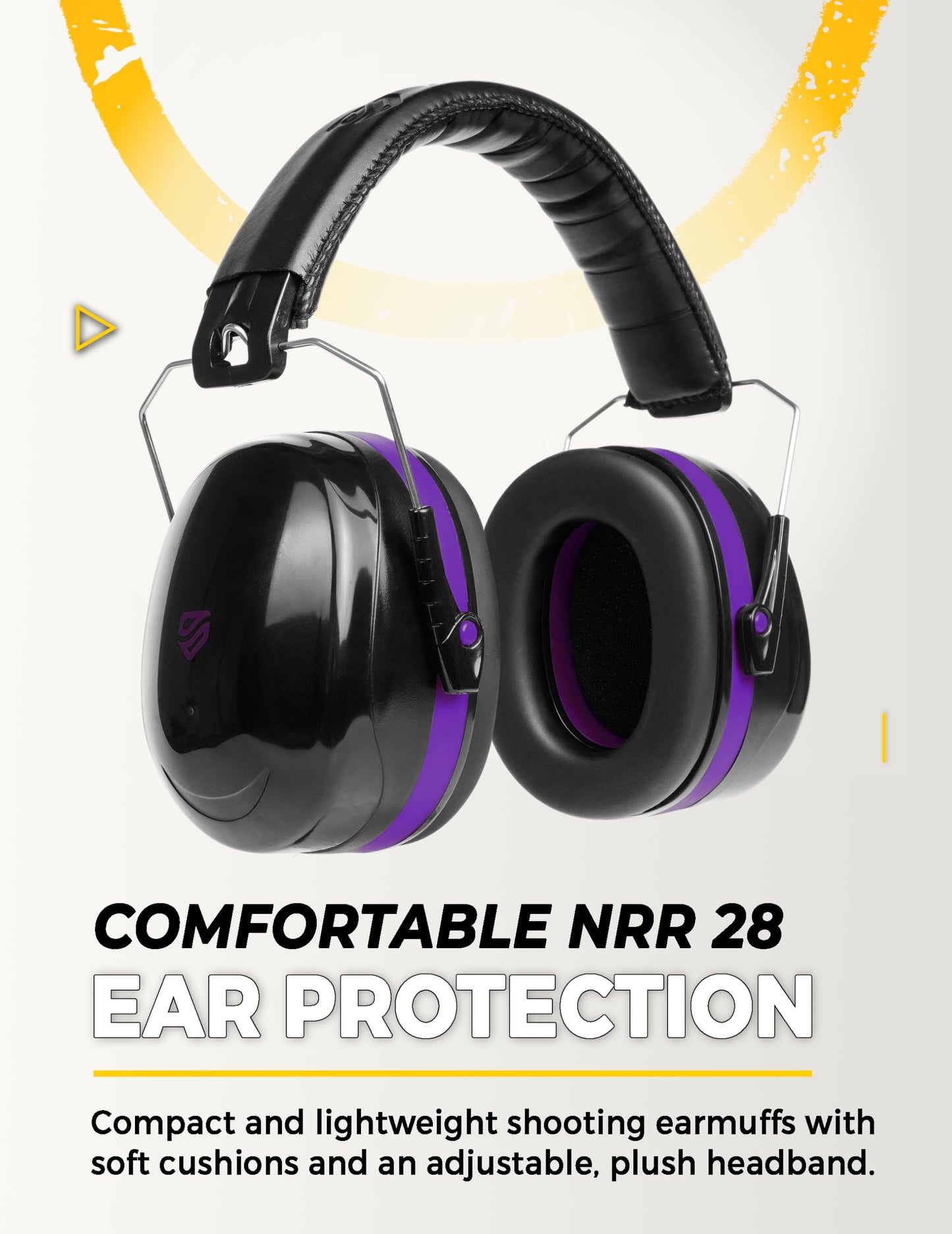 TradeSmart All-in-One Shooting Ear Protection - Comfort+ NRR 28 Earmuffs, Glasses & Earplugs + Carry Case