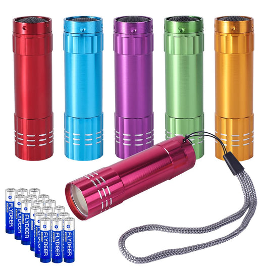 KunHe 6 Pack Stocking Stuffers Small Mini LED Flashlight Christmas Gifts COB Flashlights for Kids 100 Lumen with Battery Bright Camping Flash Light…