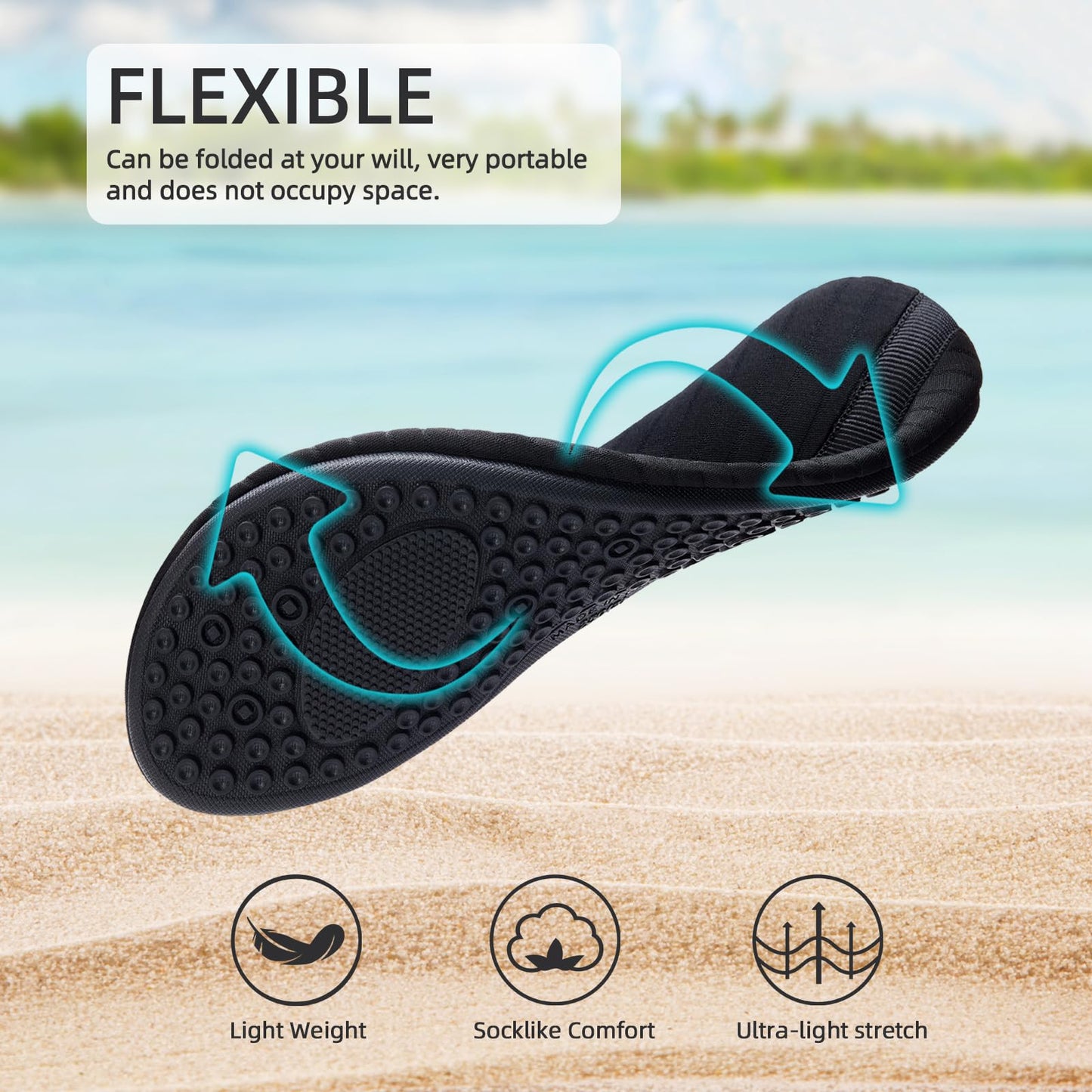 Tanamo Water Shoes for Women Men Quick-Dry Aqua Socks Swim Beach Barefoot Yoga Exercise Wear Sport Accessories Pool Camping Must Haves Adult Youth Size