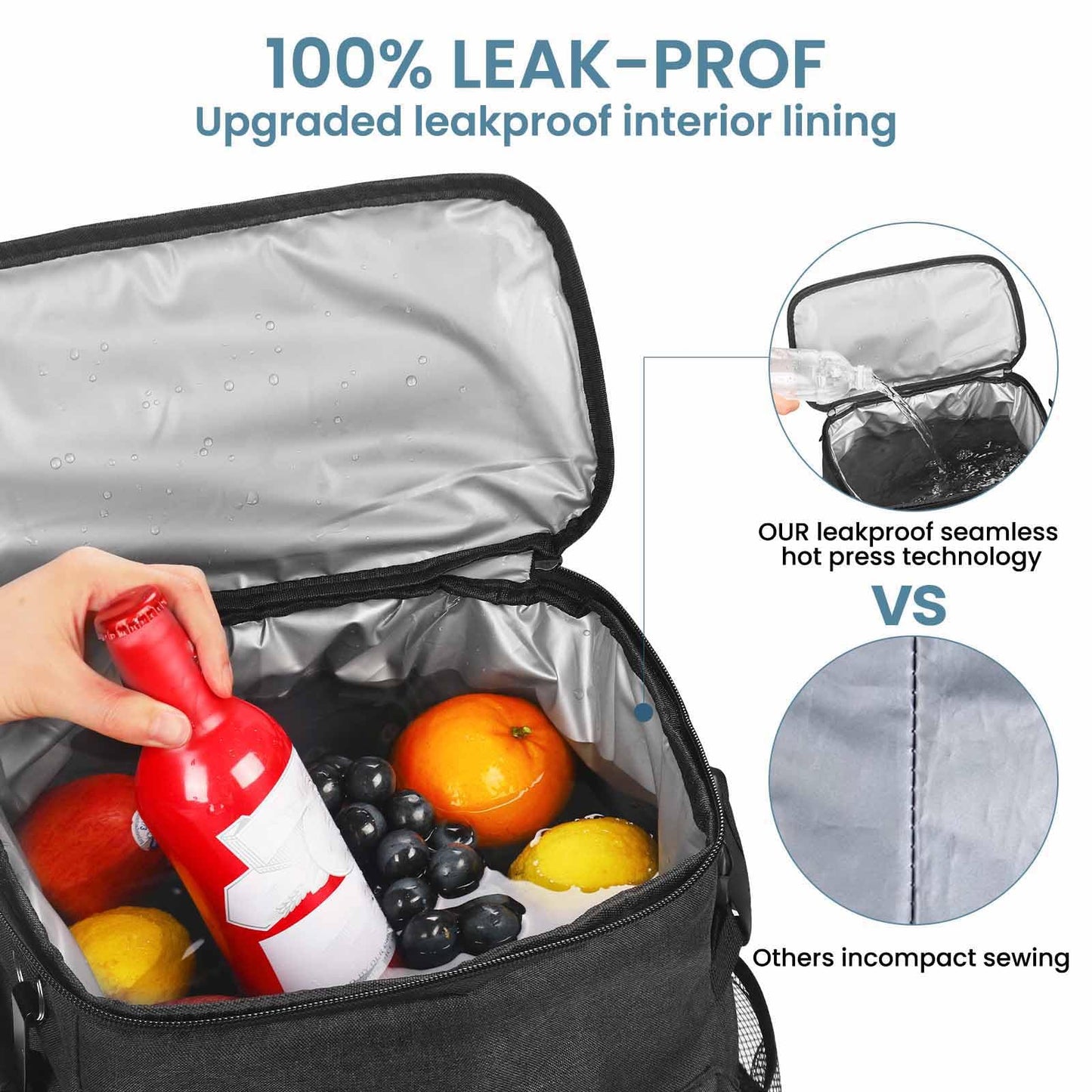 Cooler Backpack 33/40 Cans Coolers Insulated Leak Proof for Men & Women, Waterproof Soft Sided Lunch Camping Beach Travel Ice Chest Bag Hiking Picnic Backpack