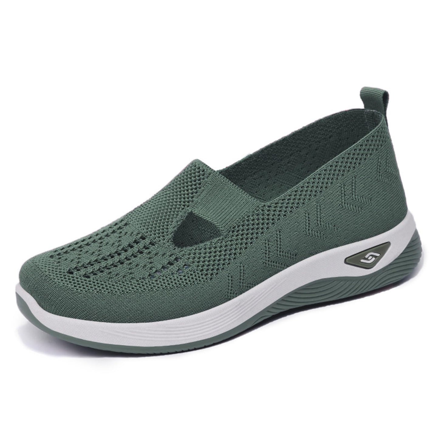 YSERB Comfortable Walking Shoes Women Orthopedic Breathable Soft Shoes Go Walk Joy Sneake Wide Width with Arch Support Comfort Non Slip Work Sneakers Loafers for Shopping Travel Dark Green