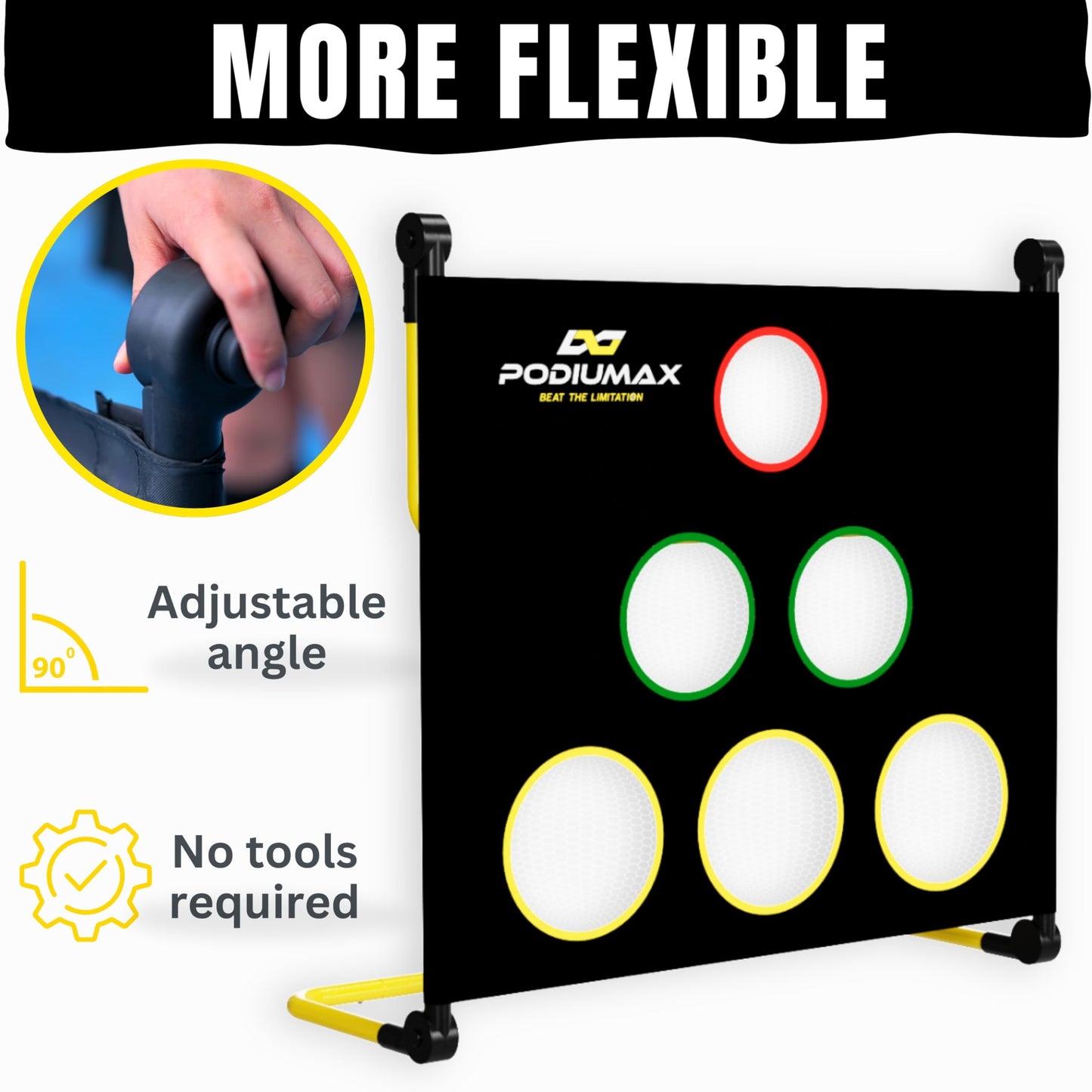 PodiuMax Pickleball Target Net, Portable Training Aid for Accuracy and Skill Development