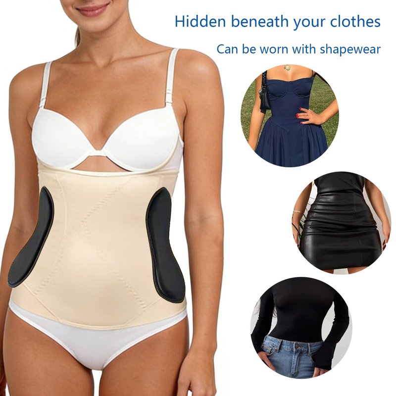 POYLKJGYT Post Surgery Lipo Foams,Lipo Foam Lateral Protectors,Abdominal Side Compression Boards for Women,Lipo Foams Post Surgery Tummy Tuck for Skin Firming and Waist Support.(2Pcs)