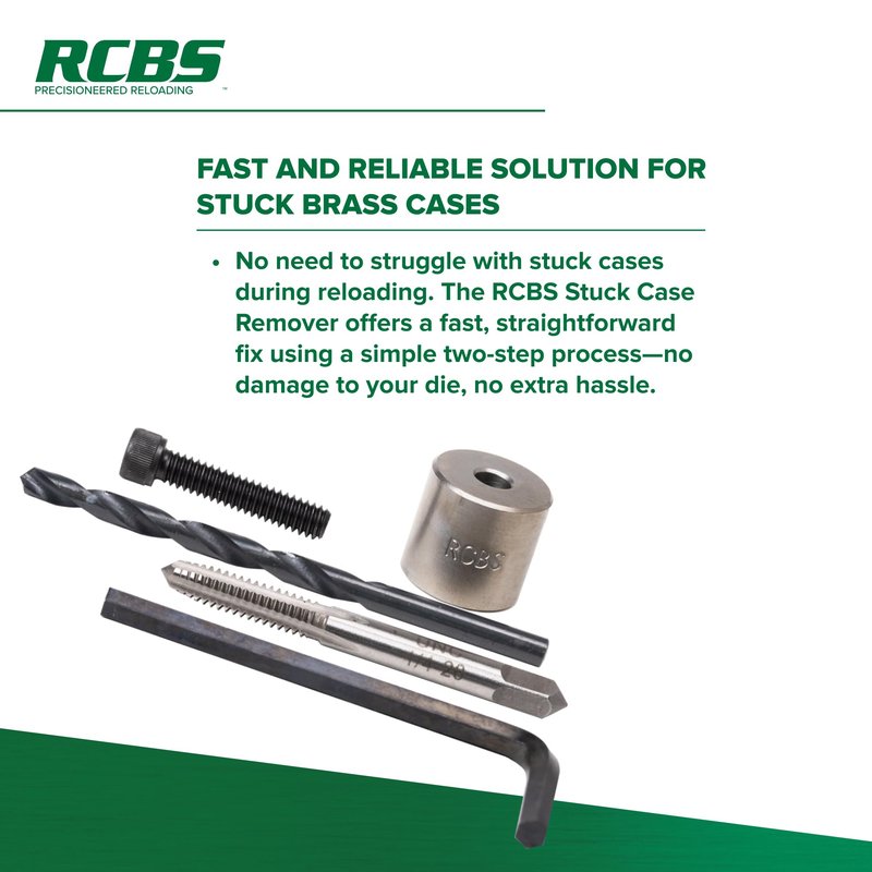 RCBS Stuck Case Remover Kit – Reloading Die Tool – Green