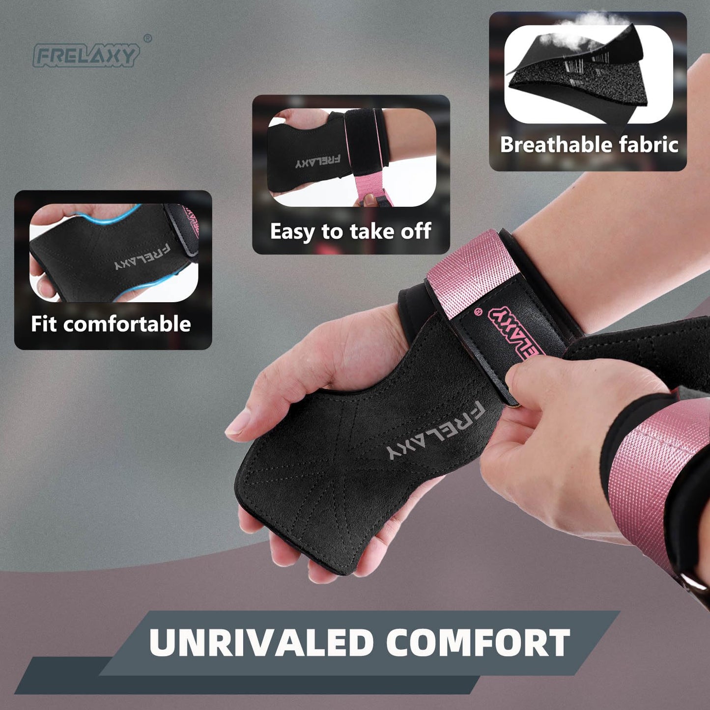Frelaxy Lifting Wrist Straps for Women and Men, Weight Lifting Grips