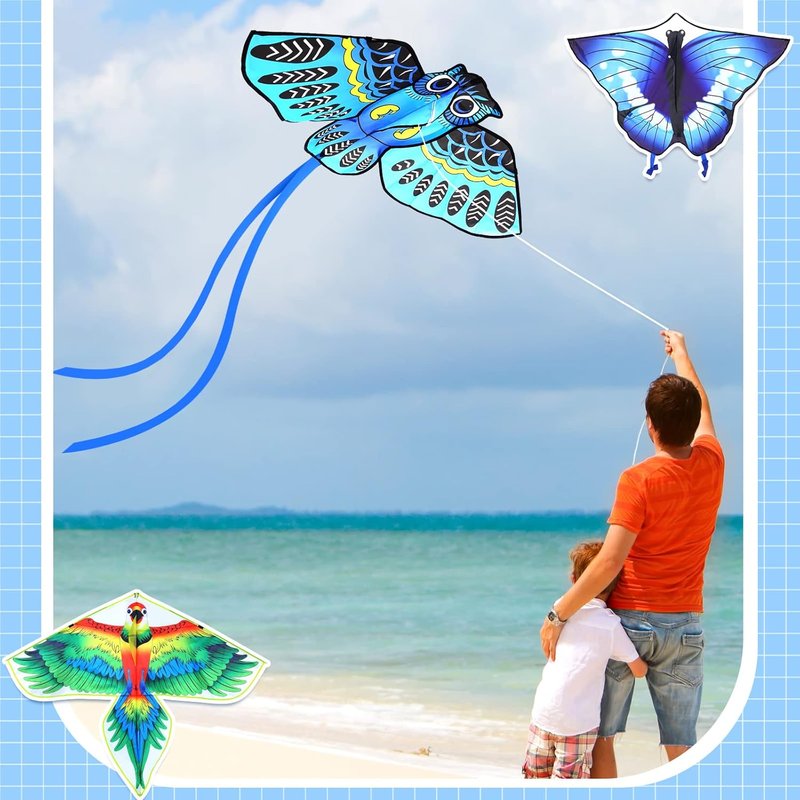 Large Butterfly Kite - Easy to Fly for Kids & Adults | 6 Pack - Perfect for Outdoor Games & Beach Activities
