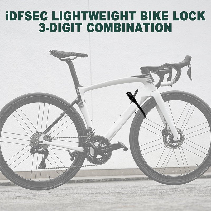 iDFSEC Zip Tie Bike Lock, Adjustable Cable Lock with Stainless Steel Core - Multi-Purpose Cable Lock for Securing Bike Rack, Helmets, Skis, Snowboards, Gates (2/Pack, Black)