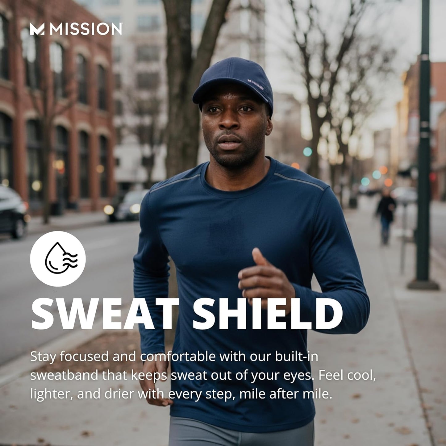 MISSION Cooling Performance Hat - Adjustable Fit | UPF 50 for Running & Outdoor Workouts