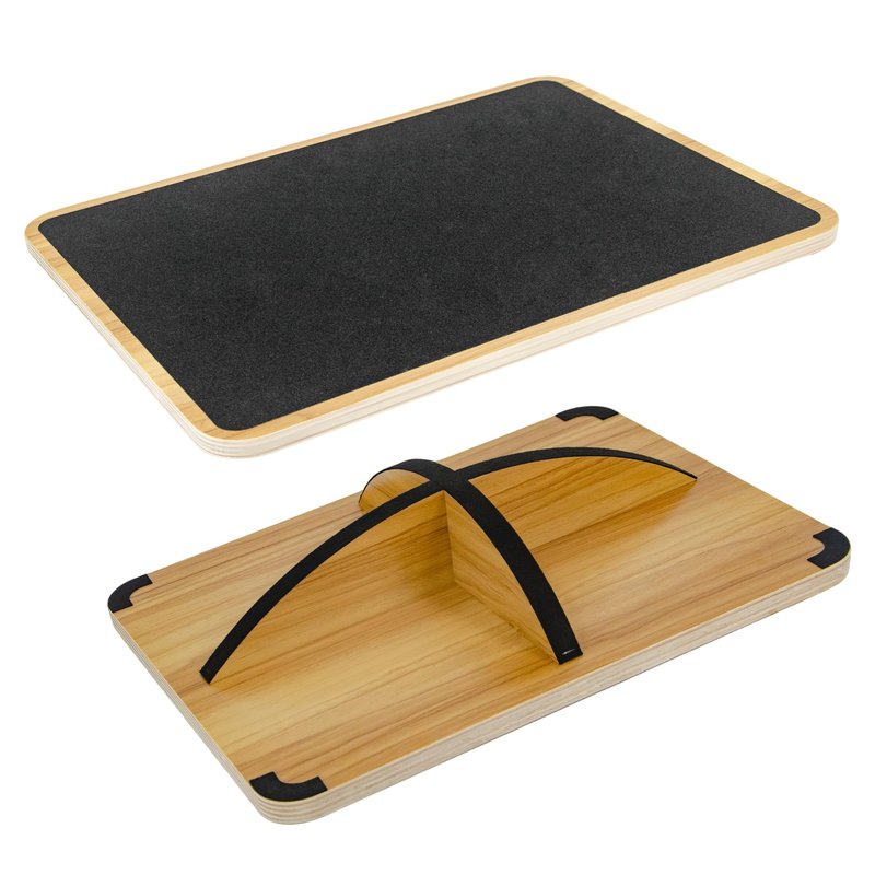 Balance Board for Physical Therapy, Wooden Wobble Board for Balance Training and Ankle Strengthening, Anti-Slip Surface, 350 lbs Capacity Standing Desk Rocker Board (180°)