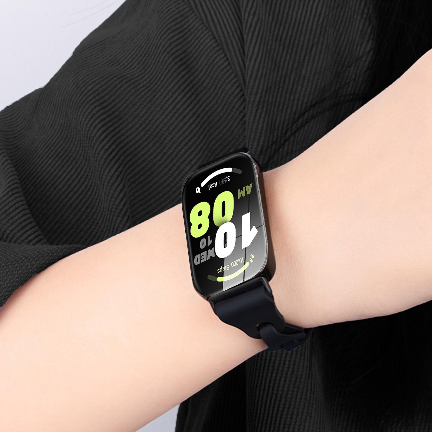 Lamshaw Compatible with EmeTerm Explore Bands, Quick Release Elastic Silicone Hollowed Out Replacement Straps Compatible with EmeTerm Explore (Black)