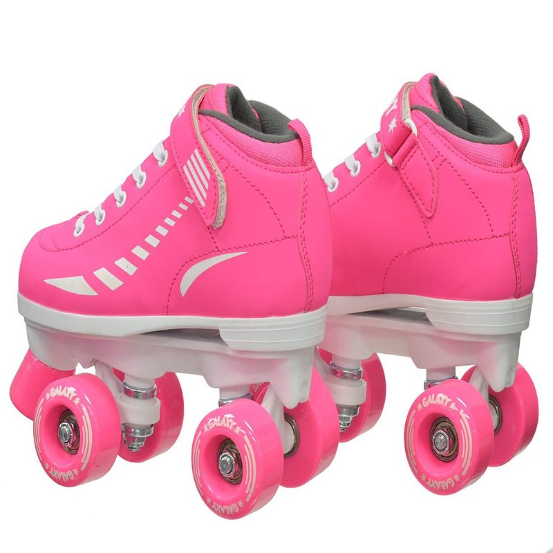 Epic Skates Galaxy Elite Kids Quad Speed Skates, Pink, Youth 1