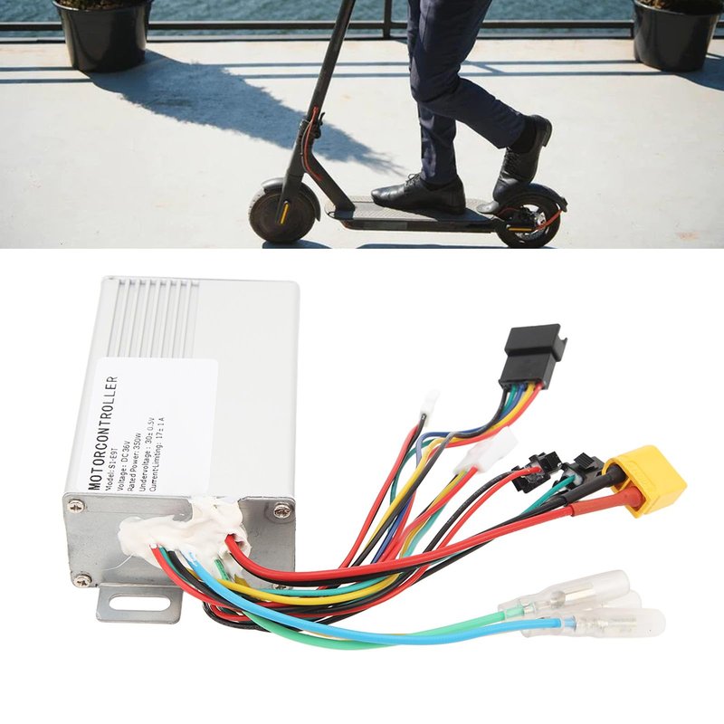 E Motor Controller, 36V 350W Electric Scooter Controller with Aluminum Alloy Shell, Aluminum Alloy Brushless Motor Controller for Electric Scooter