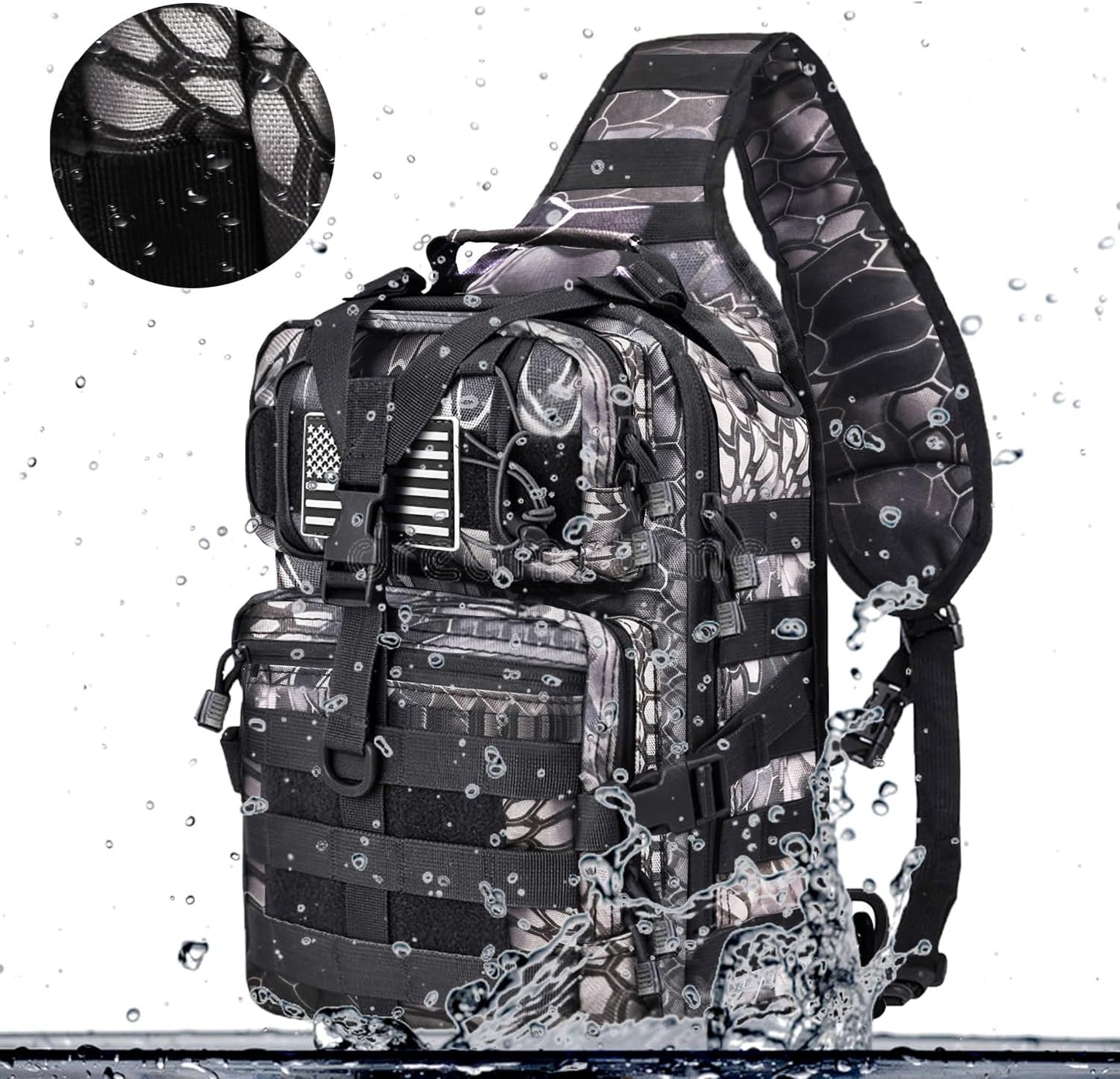 Tactical Sling Bag - Military Rover Shoulder Backpack for EDC | Molle Assault Design