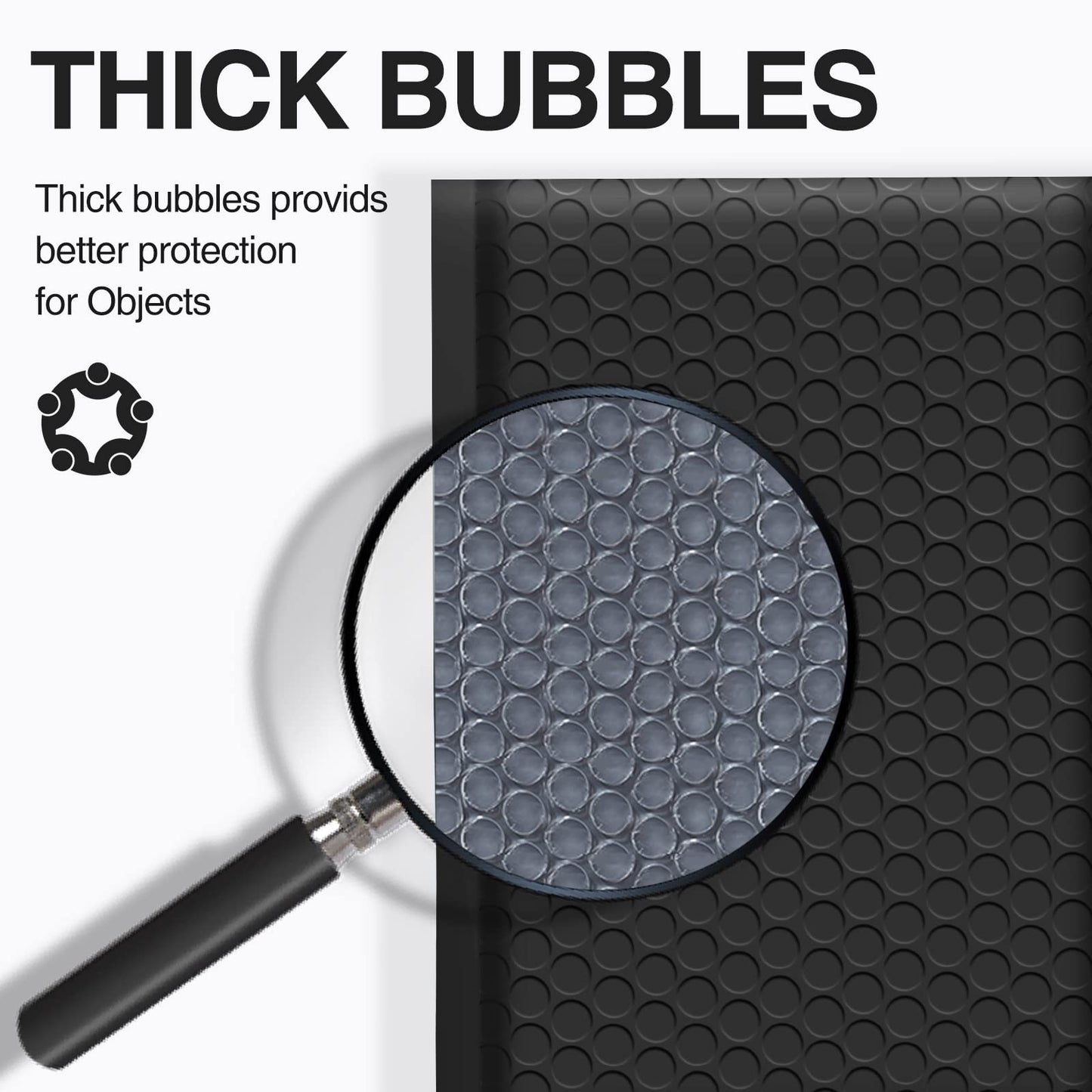 UCGOU Bubble Mailers 4x8 Inch Black 50 Pack Usable Size 4x7 Padded Envelopes Small Business Mailing Package Opaque Self Seal Adhesive Waterproof Boutique Shipping Bags for Jewelry Makeup Supplies #000