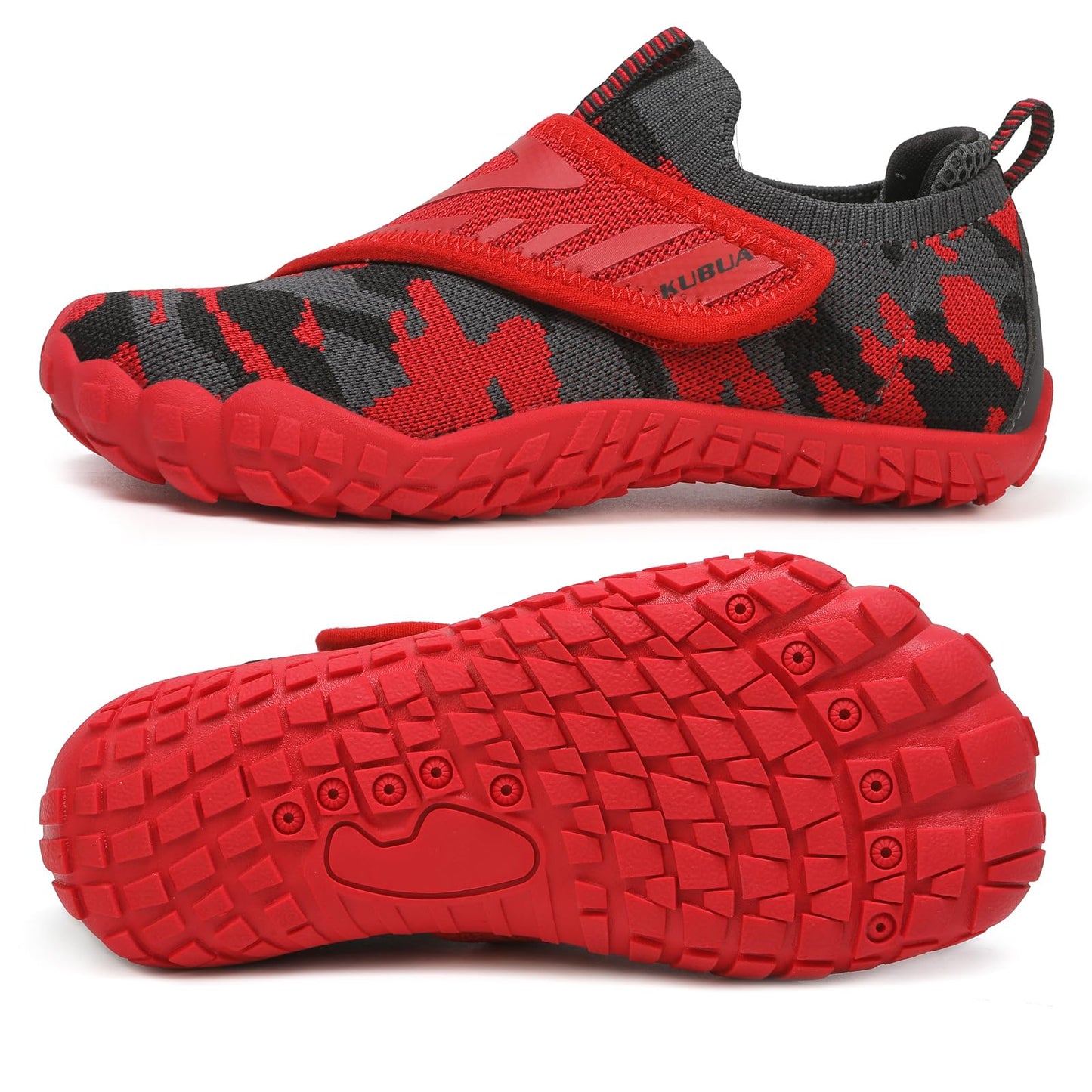 KUBUA Water Shoes for Kids Boys Girls Beach Swim Pool Multifunctional Aqua Shoes Quick Dry Lightweight Toddler Little Big Kid Red 8 Toddler