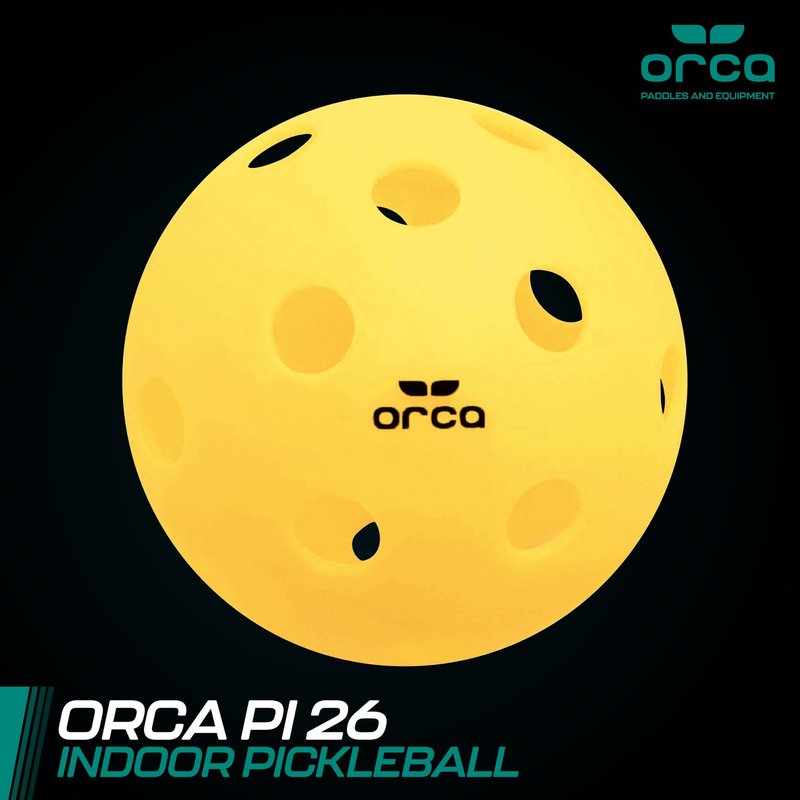 Orca Pickleballs Pi 40, Outdoor 6 Pack, USAPA Approved Official Size 40 Hole Crack-Resistant Ball, Perfect for Tournament Hard-Court Surfaces
