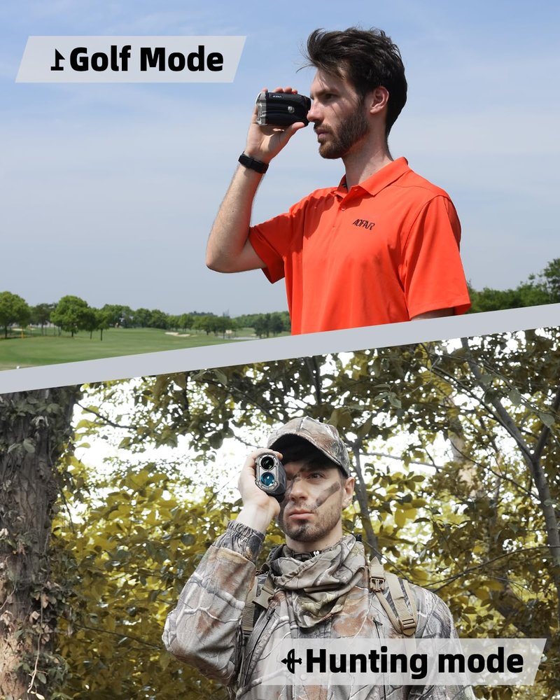 AOFAR GX-2S PRO Rangefinder for Golf & Hunting with Slope and Angle Switch, Flag-Lock with Vibration, Horizontal Distance, 1000 Yards Distance Measuring Range, 6X Waterproof, Free Battery