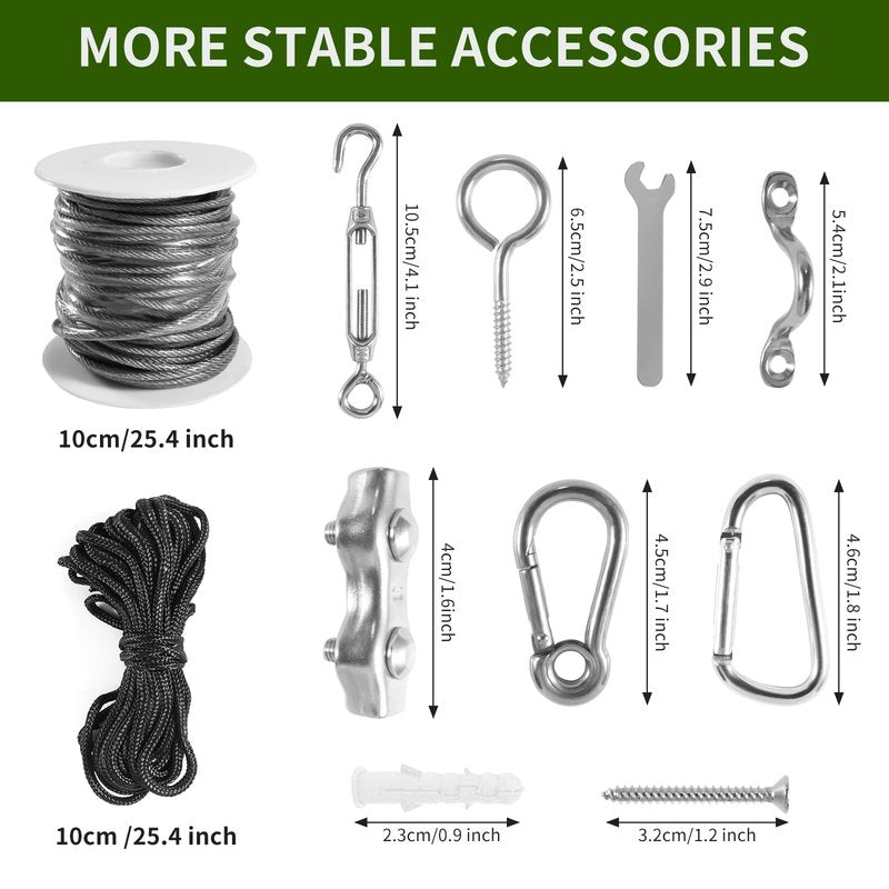 NQB Golf Net & Practice Net with Steel Hanging Kit & Nylon Rope, Golf Hitting Net for Golf, Baseball, Hockey, Soccer Net or Indoor Garage, and Driving Nets for Backyard