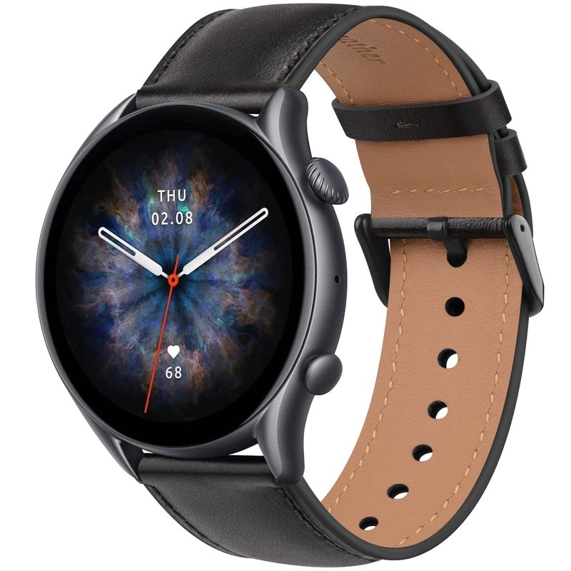AK Leather Band for Amazfit GTR 4 GTR 3 Pro GTR 3 GTR 2e GTR 2 Amazfit GTR 47mm, 22mm QuickRelease Adjustable Strap with Metal Buckle for Women Men, Soft Replacement Wristband for Amazfit GTR