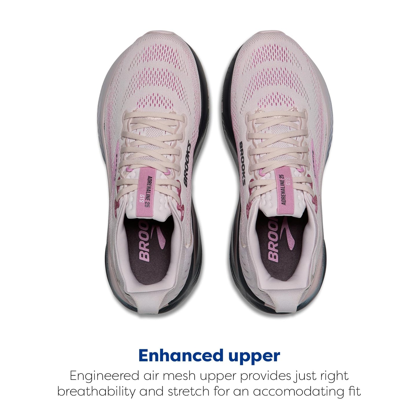 Brooks Women’s Adrenaline GTS 25 Supportive Running & Walking Shoe - Mauve/Ebony/Pink - 13 Medium