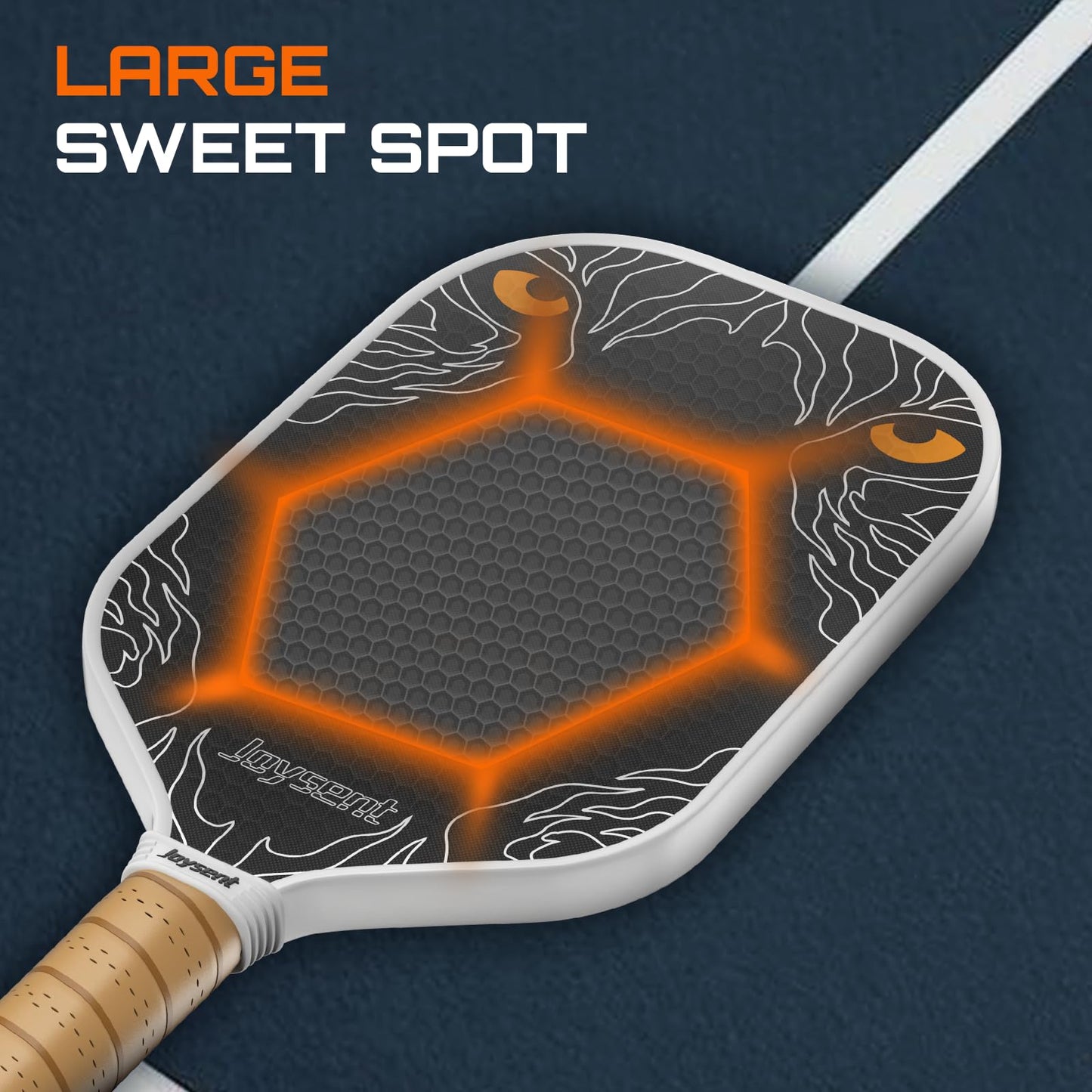 Joysent Pickleball Paddles Set, T700 Raw Carbon Fiber Pickleball Paddle, USAPA Approved 16mm Core Power Pickleball Racket for Adults Men Women, Phantom Eye GEN4 Pro