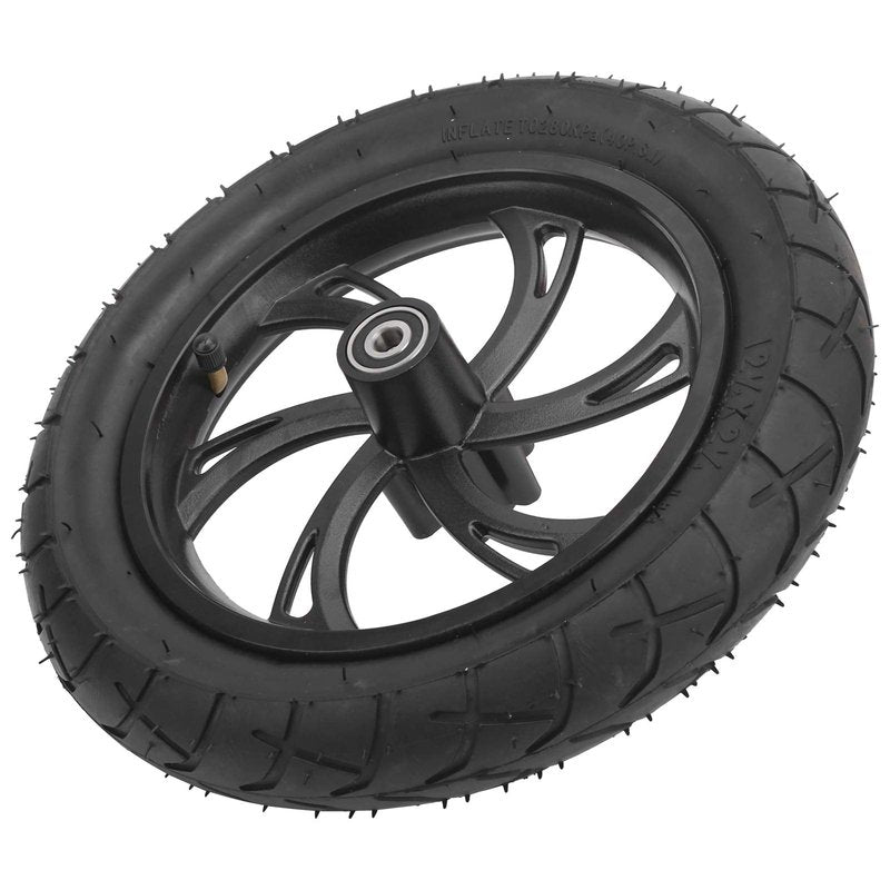 Electric Scooter Tire, Durable Rubber Replacement with Wheel Hub and Inner Tube 12in 12.5x2.25 for Commuters, Students, Urban Riders, Daily Travel