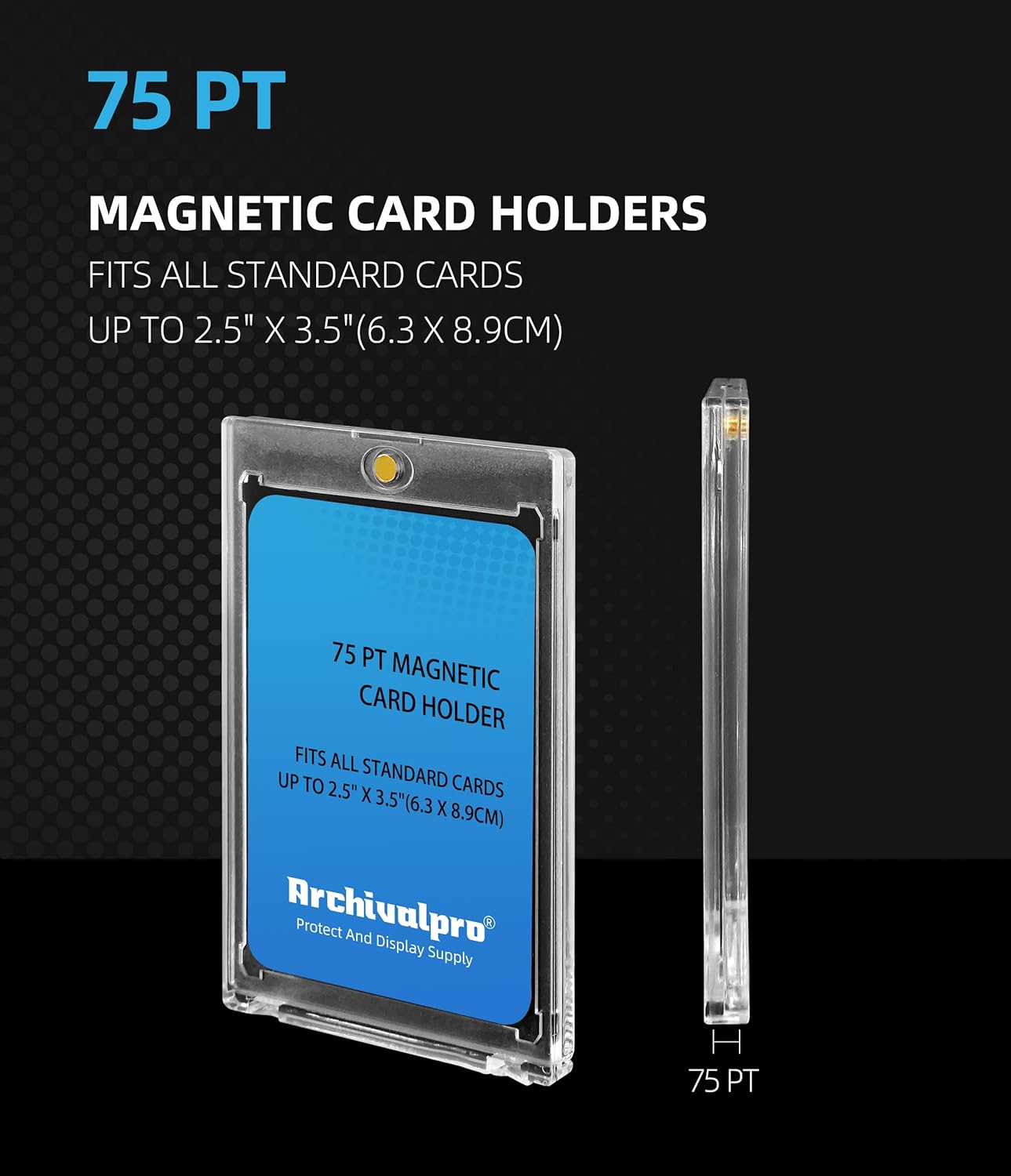 Magnetic Card Holder - Anti-UV Hard Acrylic for Trading & Baseball Cards | 1PC