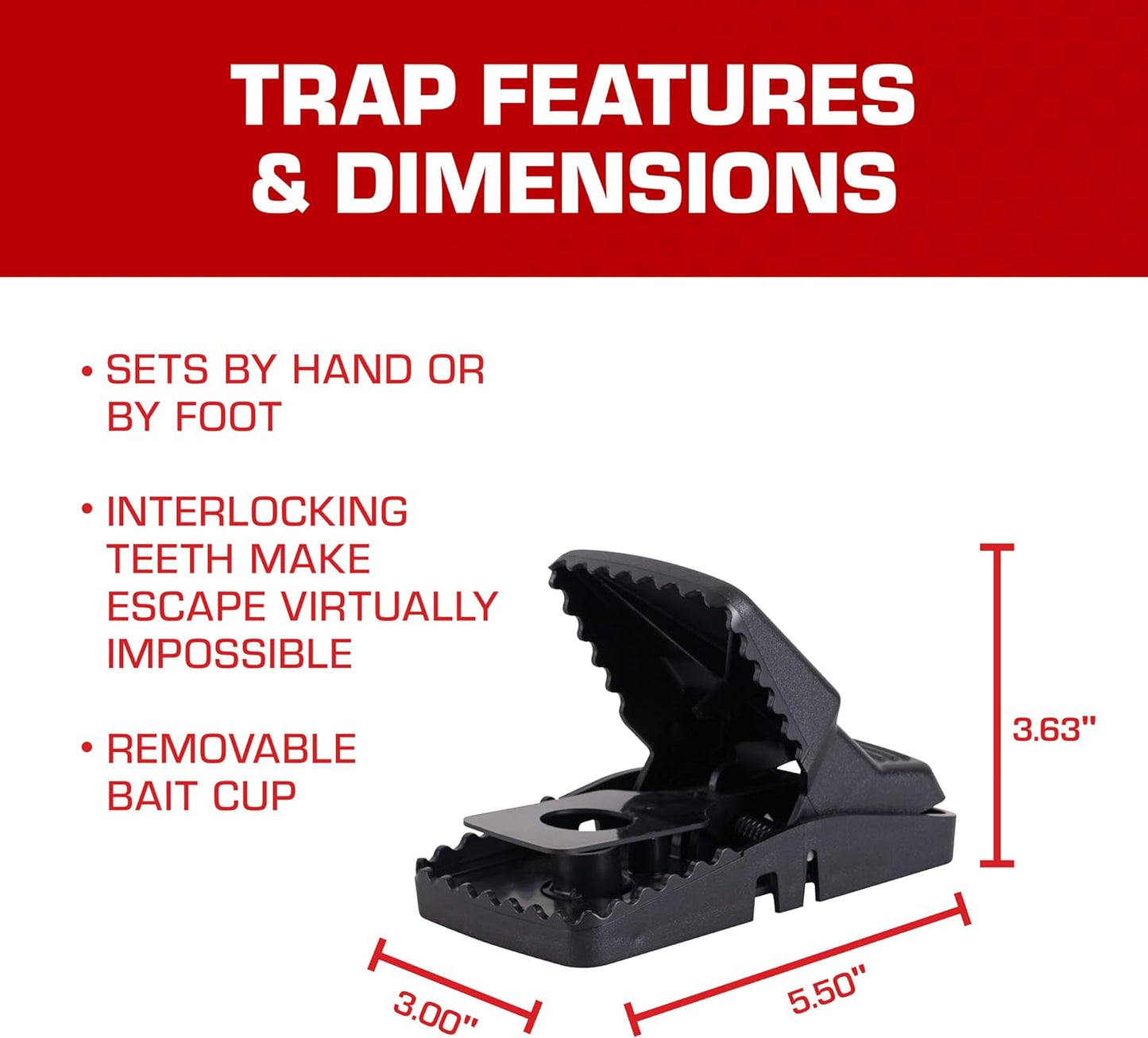 Tomcat Rat & Mouse Trap Bundle - 2 Press 'N Set Traps & 1 Rat Snap Trap with Attractant Gel