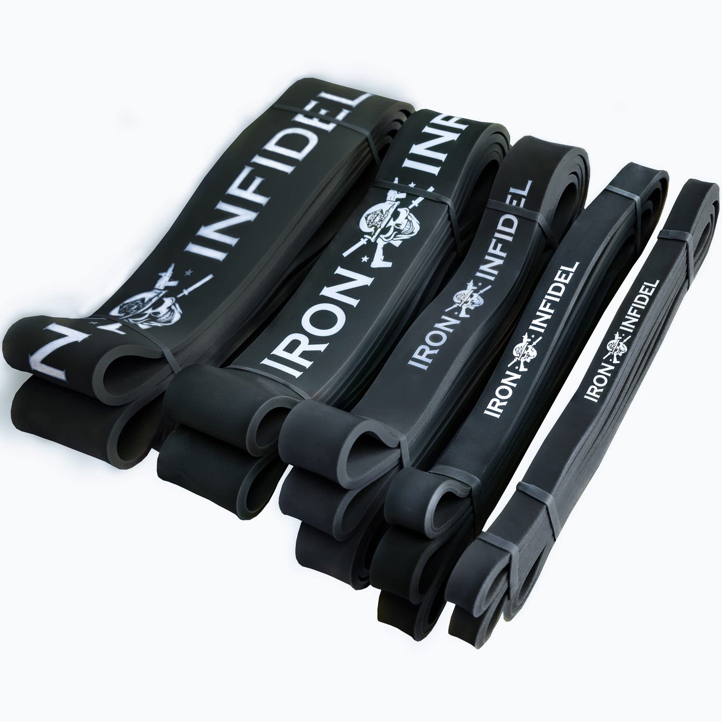 Pull Up Assistance Bands for Working Out - Resistance Bands Set for Men, Exercise, Workout, Fitness, Strength, Weightlifting, Training, Powerlifting, Stretch, Crossfit WOD (Set of 5 GG)