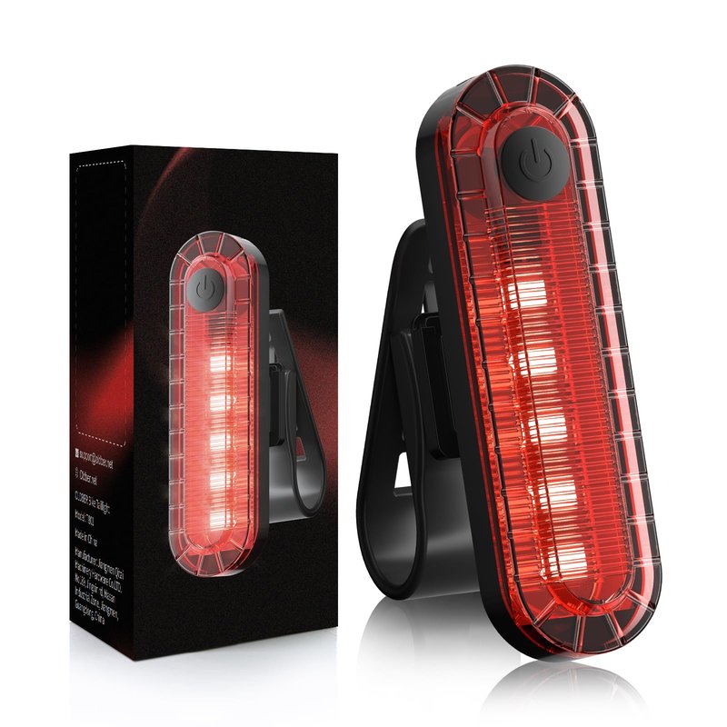 OLDBER Rechargeable LED Bike Tail Light, 10 Hour Max Bright Bicycle Cycling Rear Light, 4 Light Mode Safety Flashlight Accessories for Night Riding (Luces para Bicicleta)