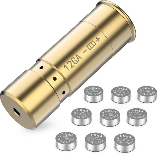 Feyachi Bore Sight - 9MM, 223, 5.56 & 12GA Red Dot Laser Boresighter | Includes 3 Sets