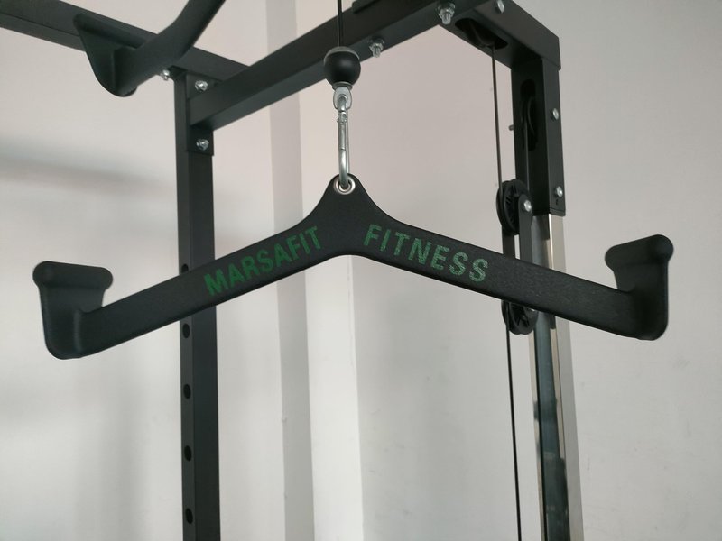 Home Gym Fitness Rowing T-bar V-bar Pulley Cable Machine Attachments, Bicep Curl Tricep Lat pulldown Bar Back Strength Training Handle Grips Lat Pull Down Bar Press Down Exercises (Length 22")