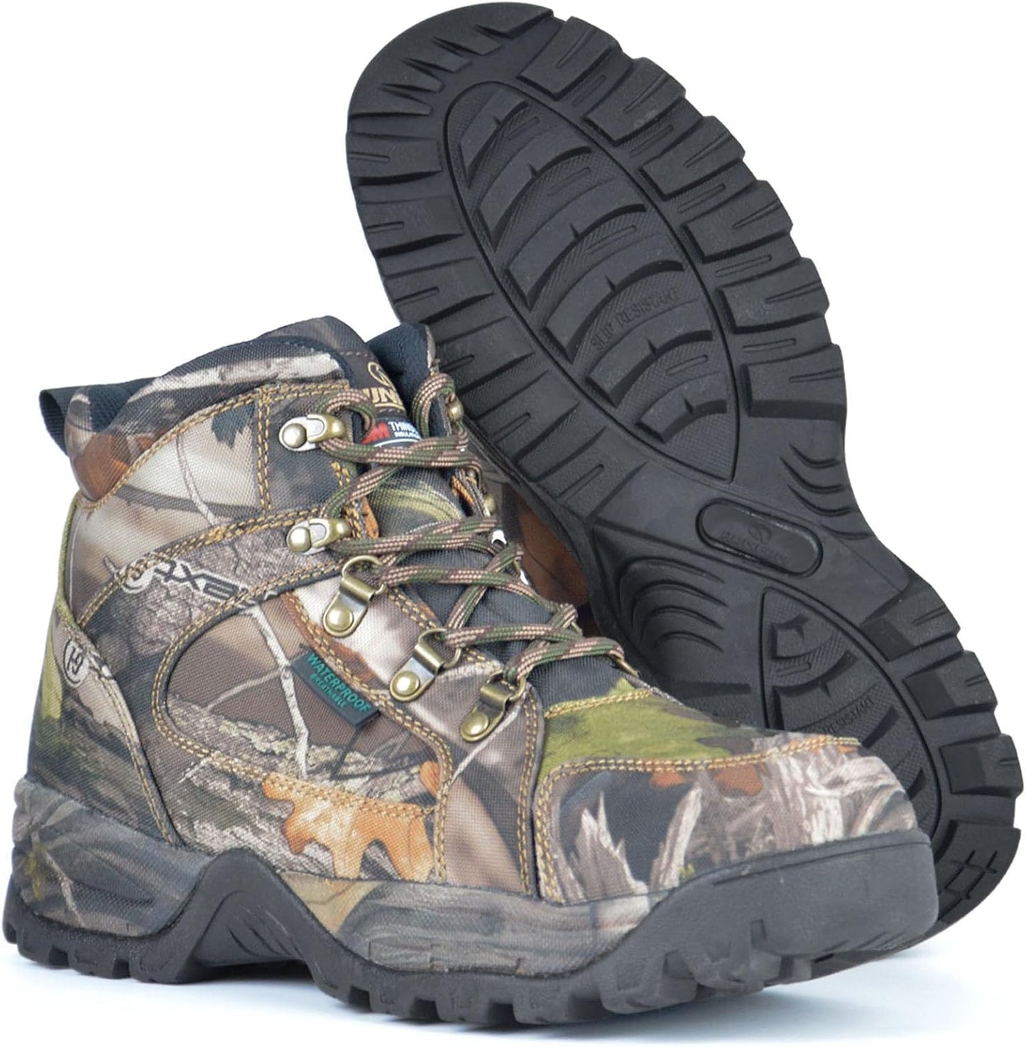Men's Waterproof Hunting Boots - Lightweight Insulated Hiking Shoes with Steel Shank | 6" Breathable Design, 200g Thinsulate