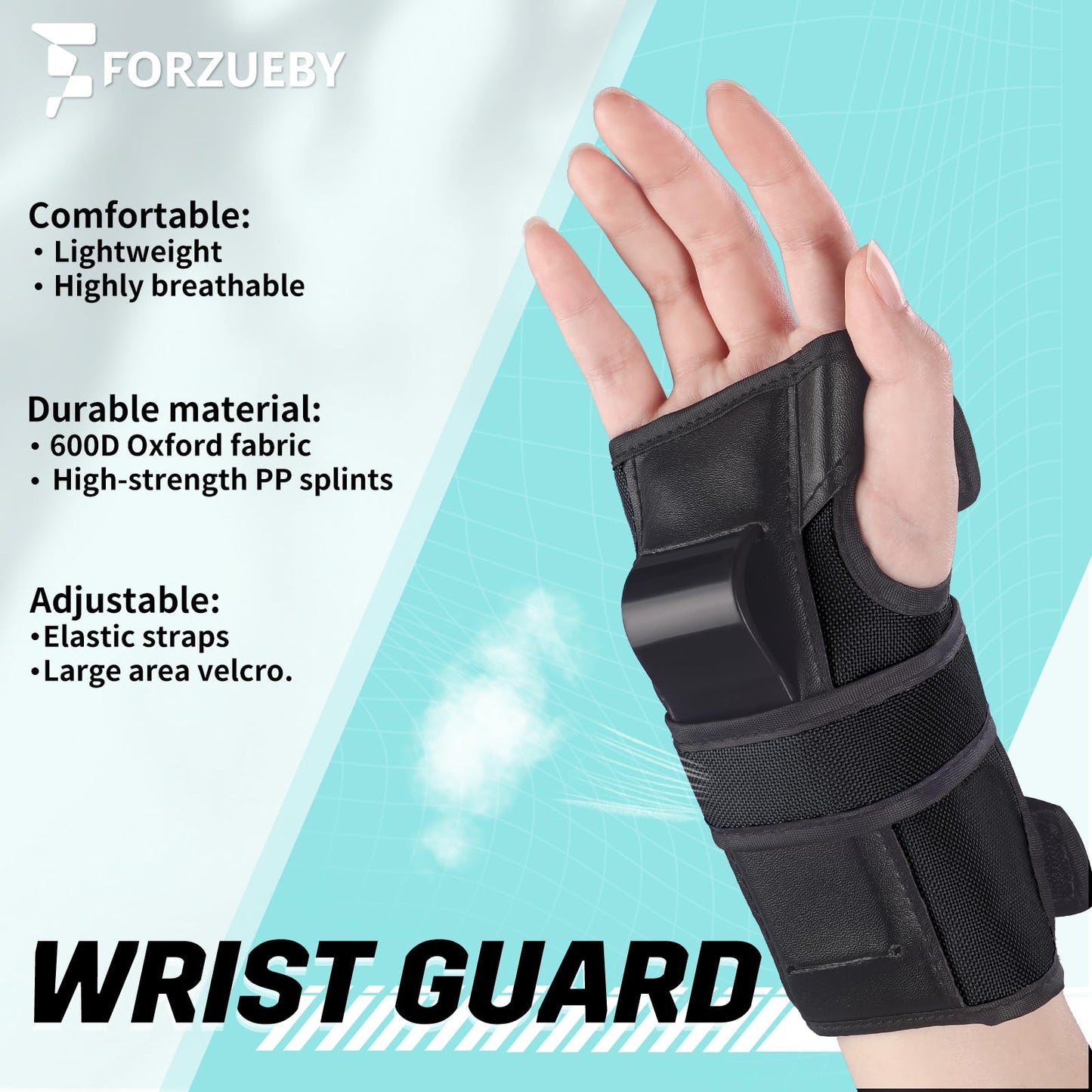 Forzueby Adult&Kids Wrist Guards 1 Pair Sports Protective Wrist Pads (S)