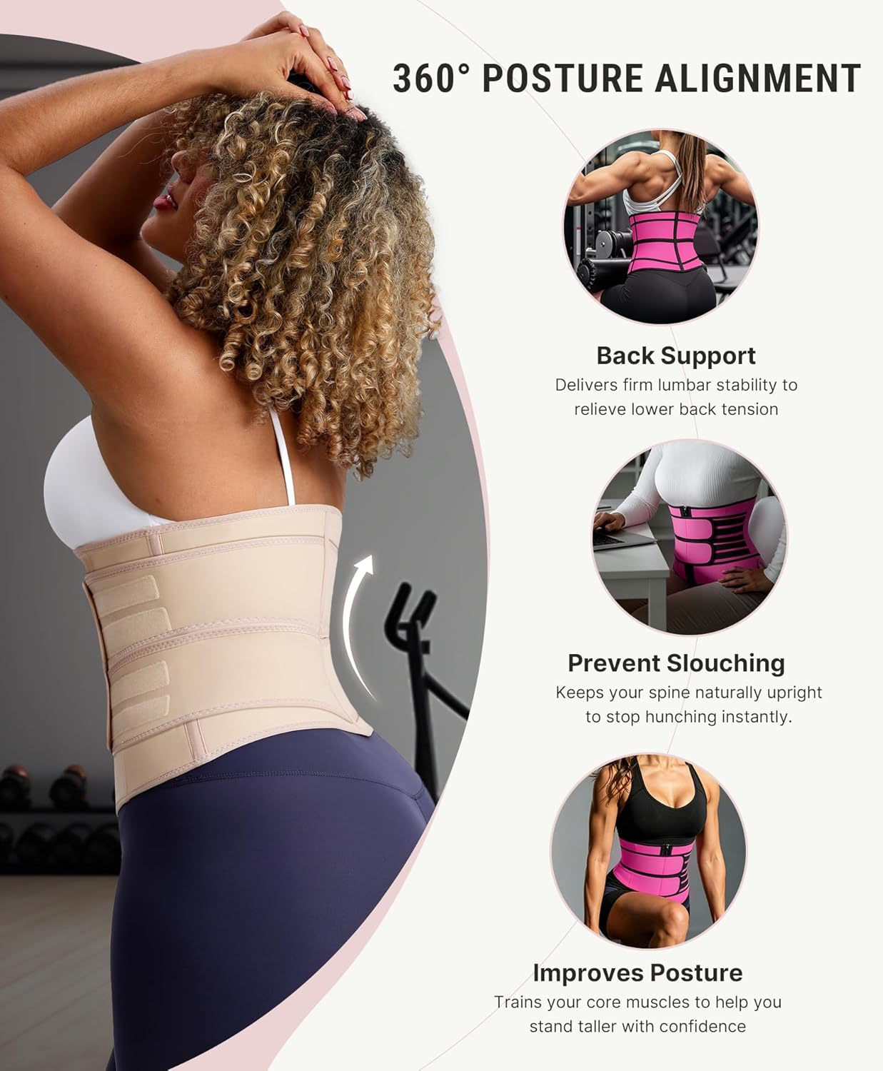 FeelinGirl Waist Trainer for Women - Long Torso Sauna Corset with 7 Steel Bones & Zipper | Ideal for Belly Fat Reduction