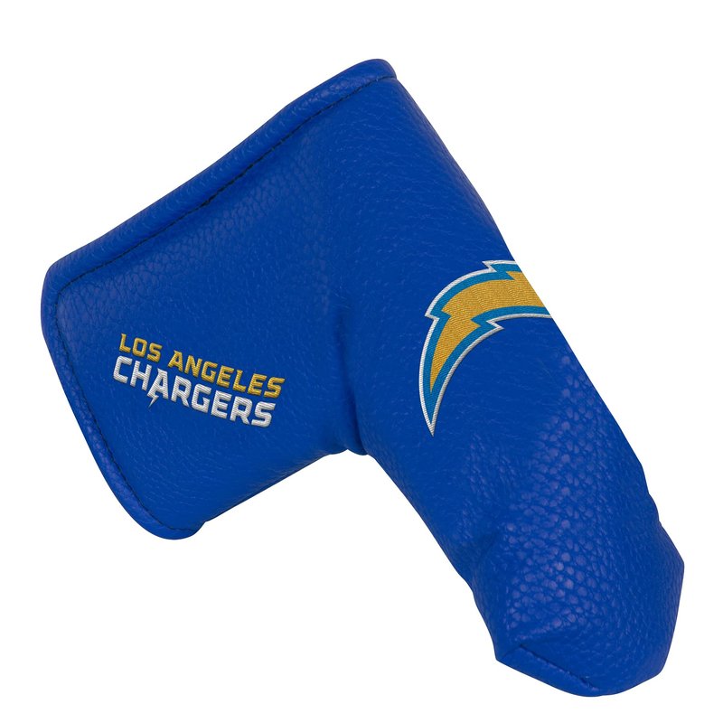 Team Effort Los Angeles Chargers Blue Synthetic Leather Magnetic Closure Blade Putter Cover