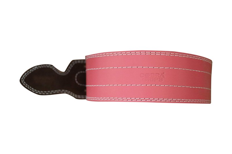 Weight Power Lifting Belt 4” Wide Cobra Grips Best Premium Genuine Leather Belt For Men & Women Adjustable Weightlifting Back Support (Pink, Small 27"-35")