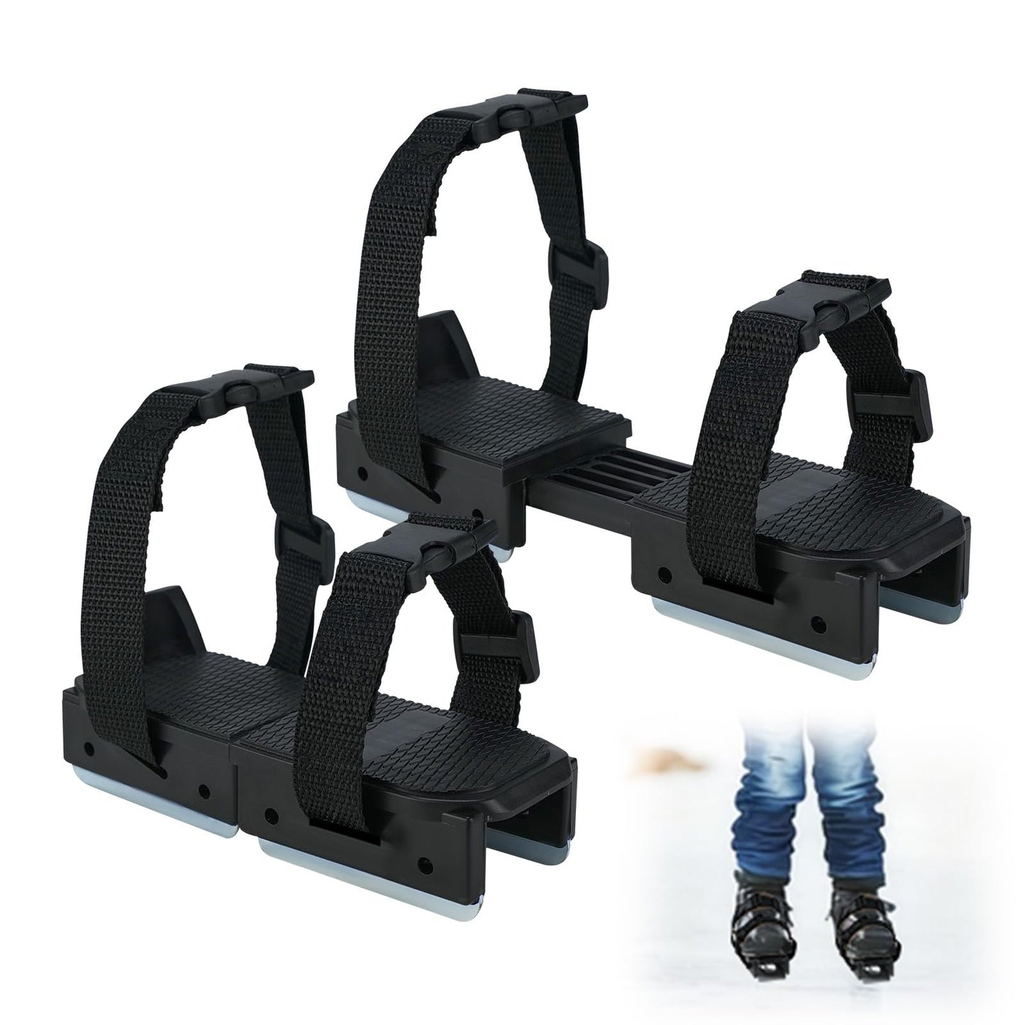 Qiuyanbo Toddler Ice Skates,Adjustable Kids Ice Skates with Durable Hook and Loop Fastener Straps for Toddlers, Junior Skater