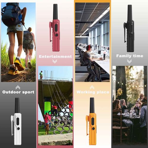 SAMCOM FRS Two Way Radios Rechargeable Walkie Talkies for Adults, 2 Way Radios Long Range 22 Channels VOX Hands Free Emergency Group Call,Portable 1250mAh with USB Charger/NOAA/Flashlight (2 Pack)